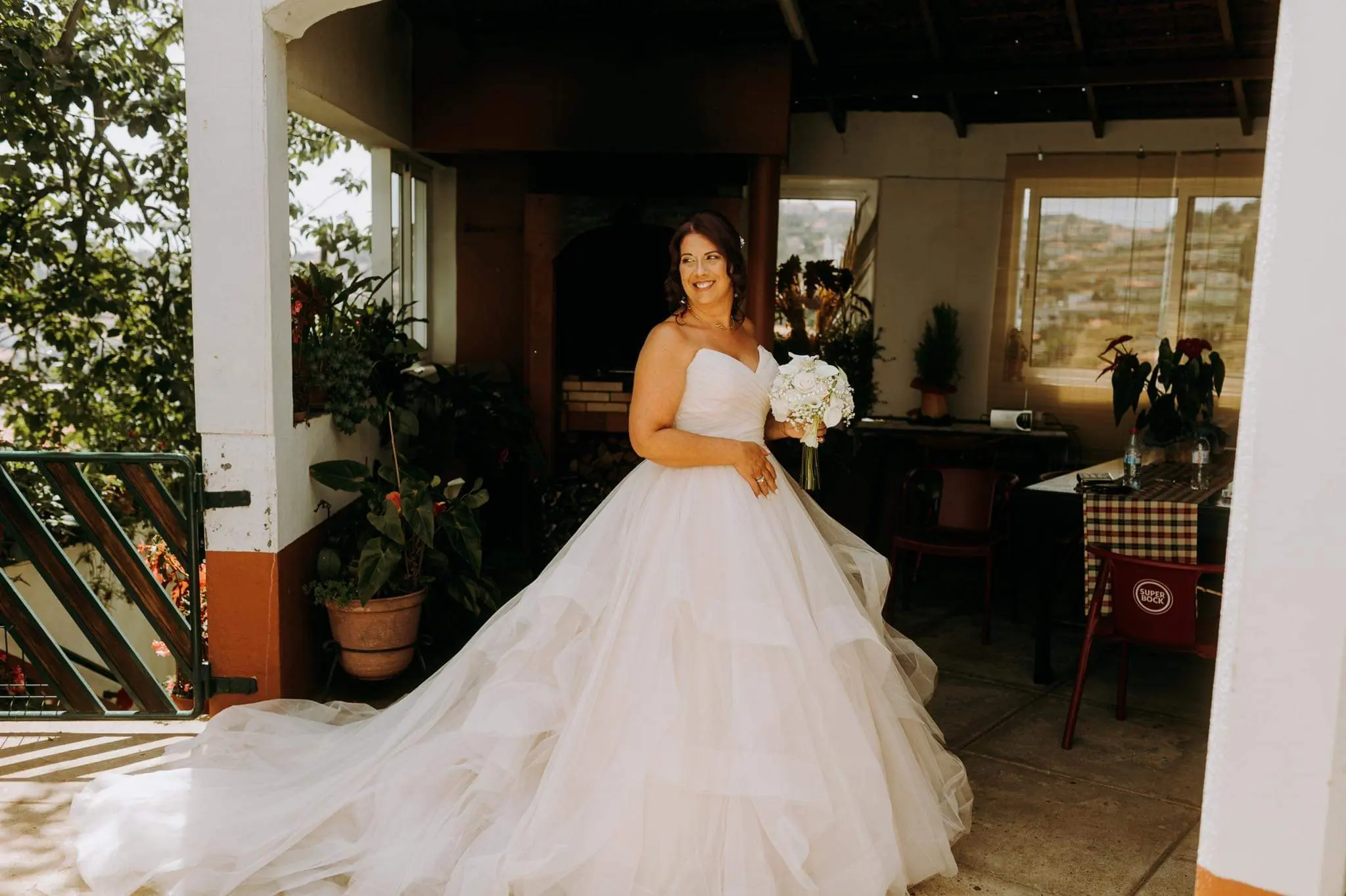 Bride Wearing Sparkly Ballgown Wedding Dress Called Yasmin By Maggie Sottero
