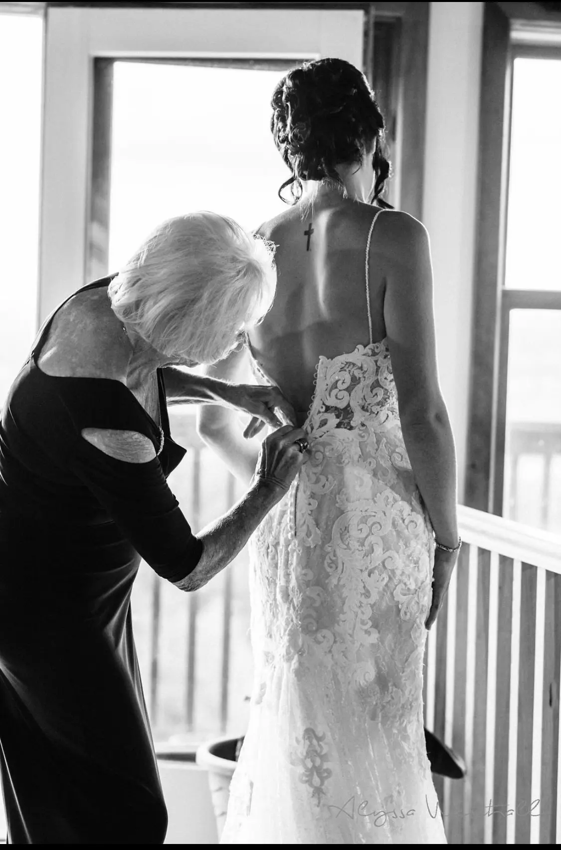 Bride Wearing Lace Sheath Wedding Dress Tuscany Lynette By Maggie Sottero