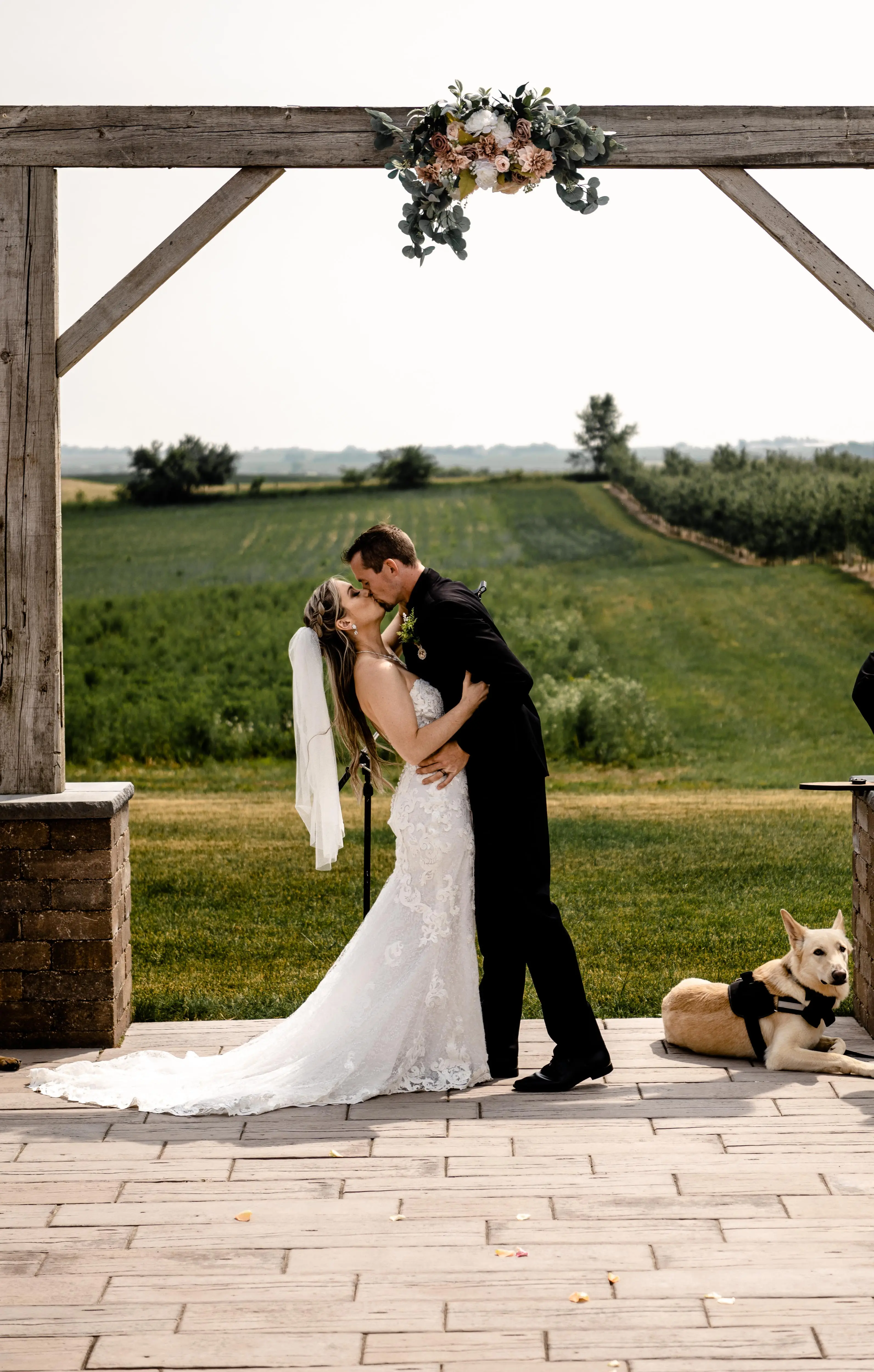 Bride In Sheer Sheath Tuscany Lynette Maggie Sottero With Groom