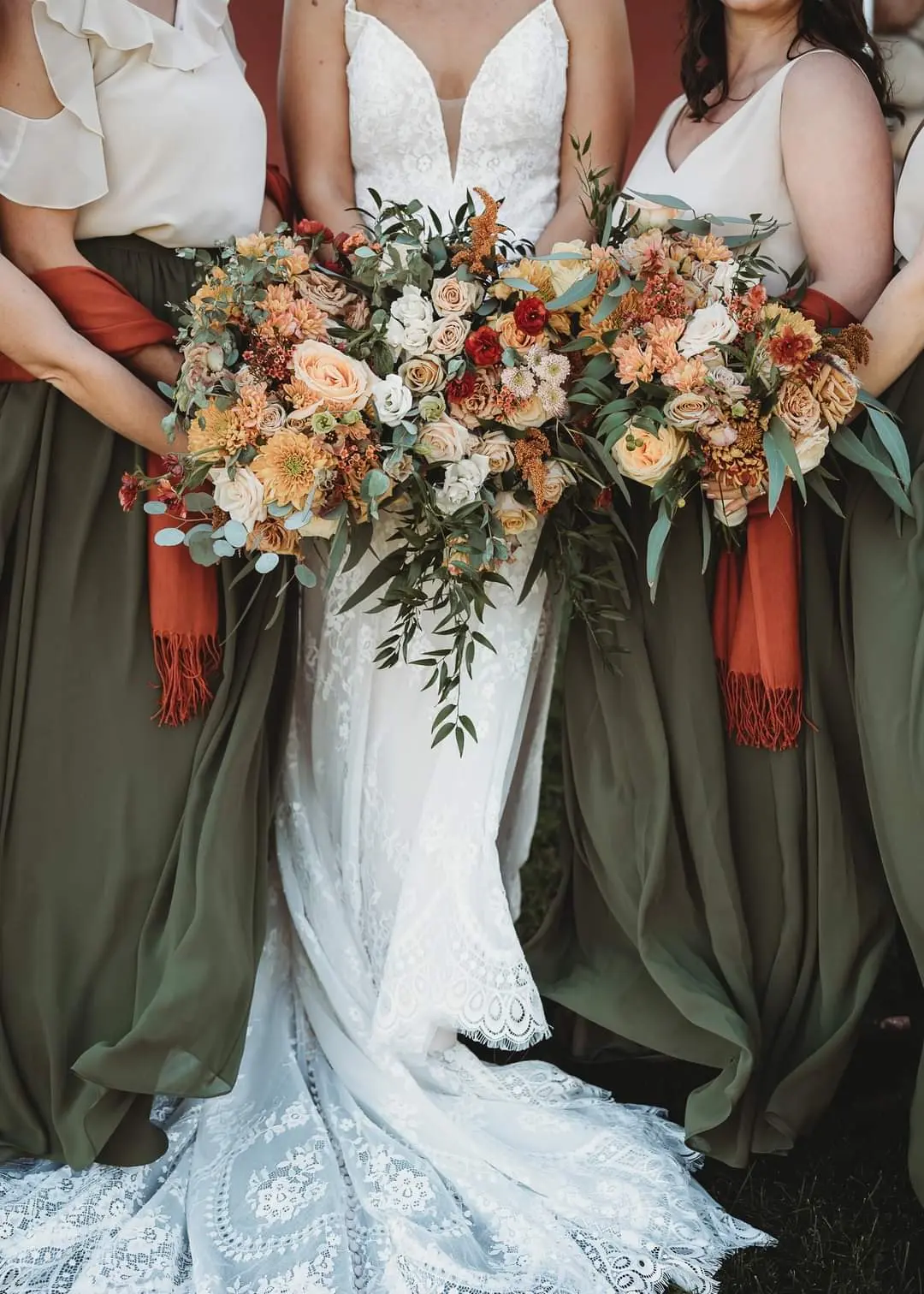 Bride Wearing Unique Boho A-Line Wedding Dress Keating By Rebecca Ingram