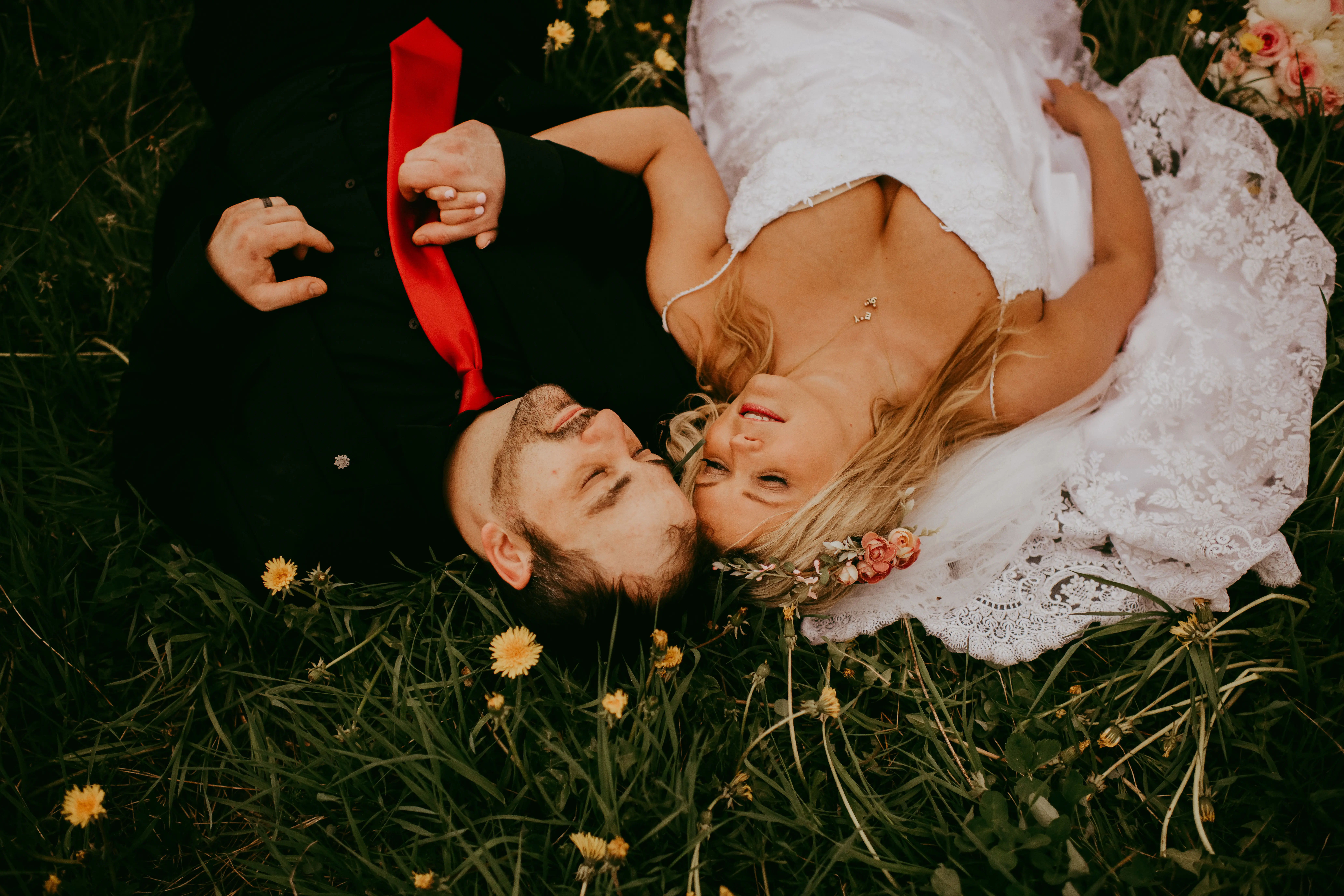 Real Bride wearing Vintage-inspired lace wedding dress called Nola by Maggie Sottero.