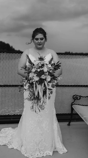 Bride wearing Tuscany Marie wedding dress by Maggie Sottero