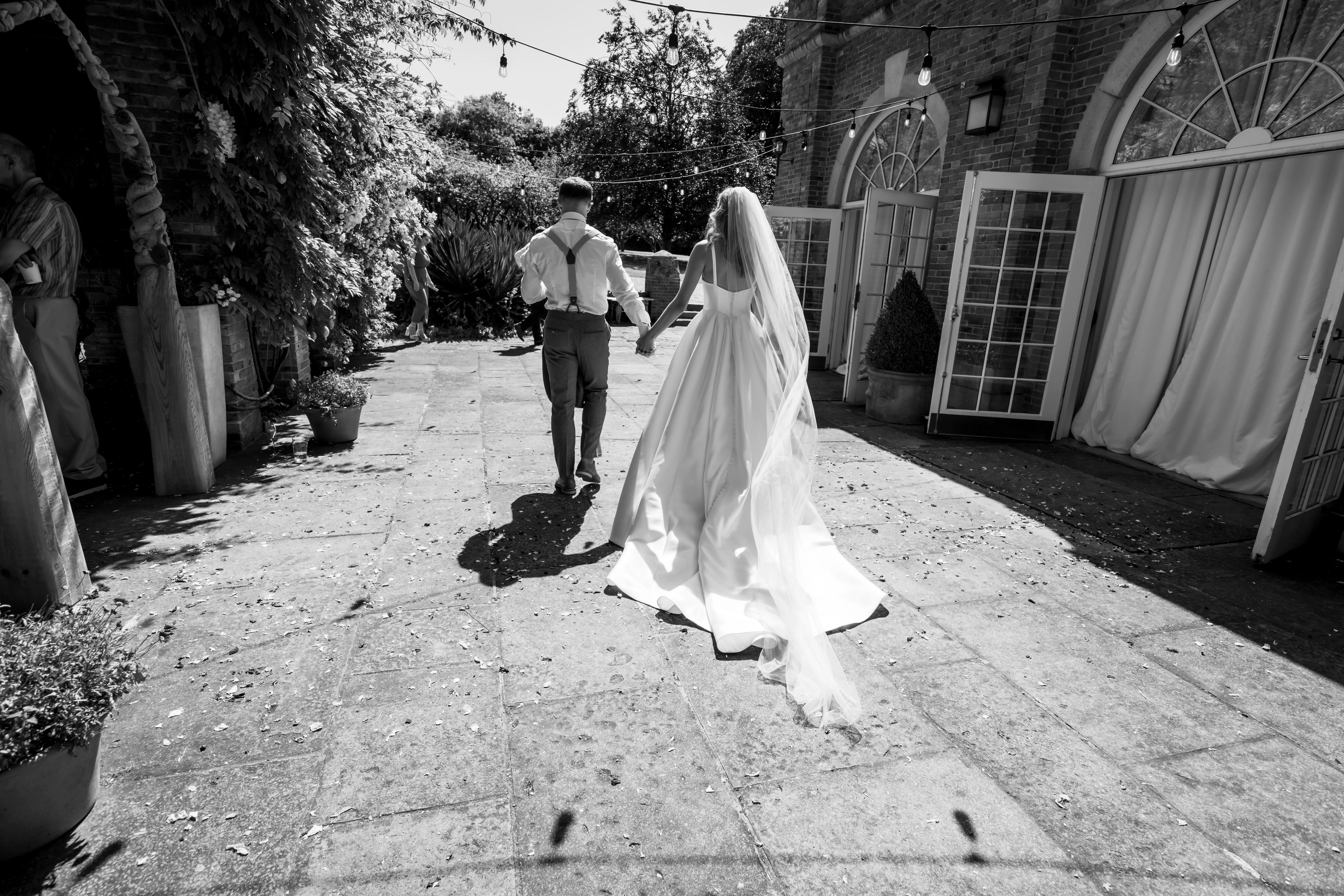 Groom With Bride Wearing Satin Ball Gown Selena By Maggie Sottero