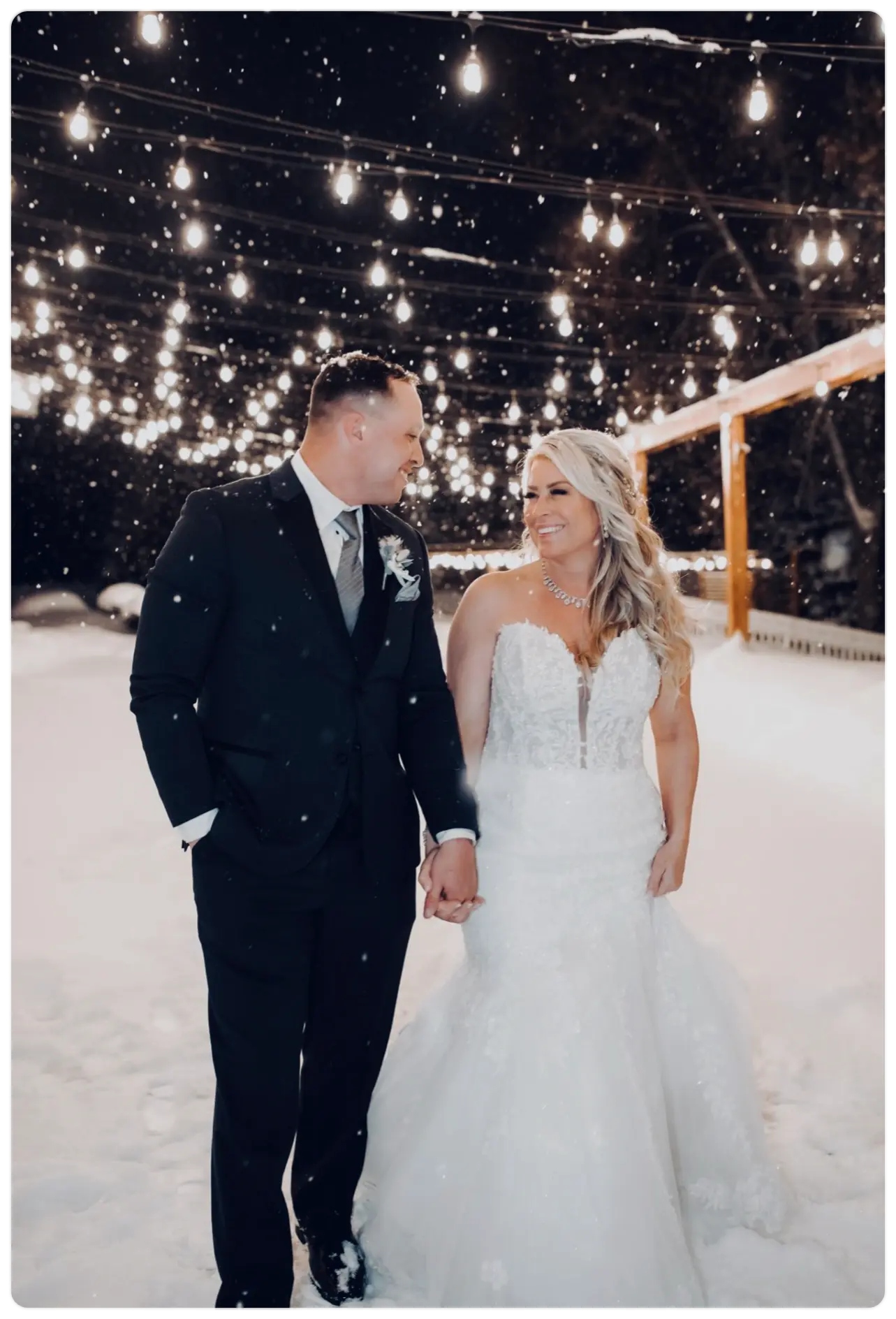 Bride In Beaded Mermaid Lennon Maggie Sottero With Groom