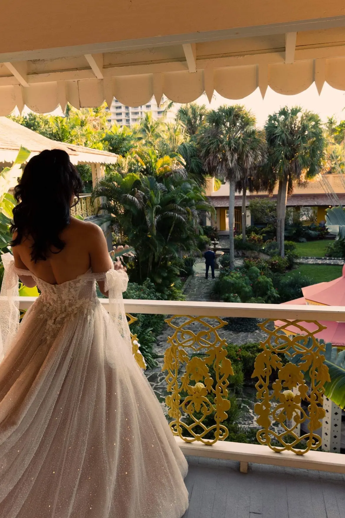 Bride Wearing Sparkly Fairytale Ball Gown Wedding Dress Called Shasta By Sottero And Midgley