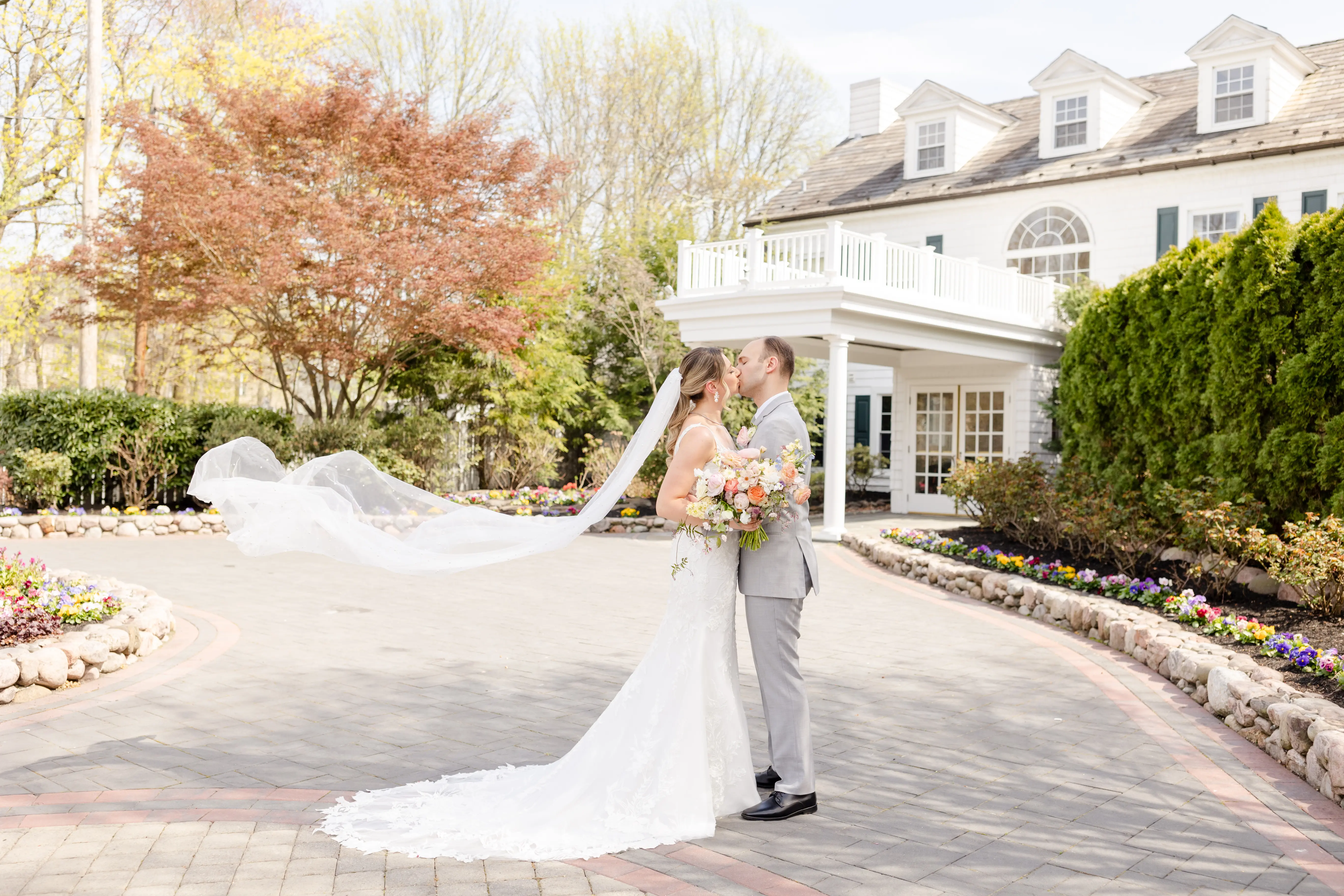 Gown In Beaded Tulle Sequined Lace Albany Maggie Sottero With Groom