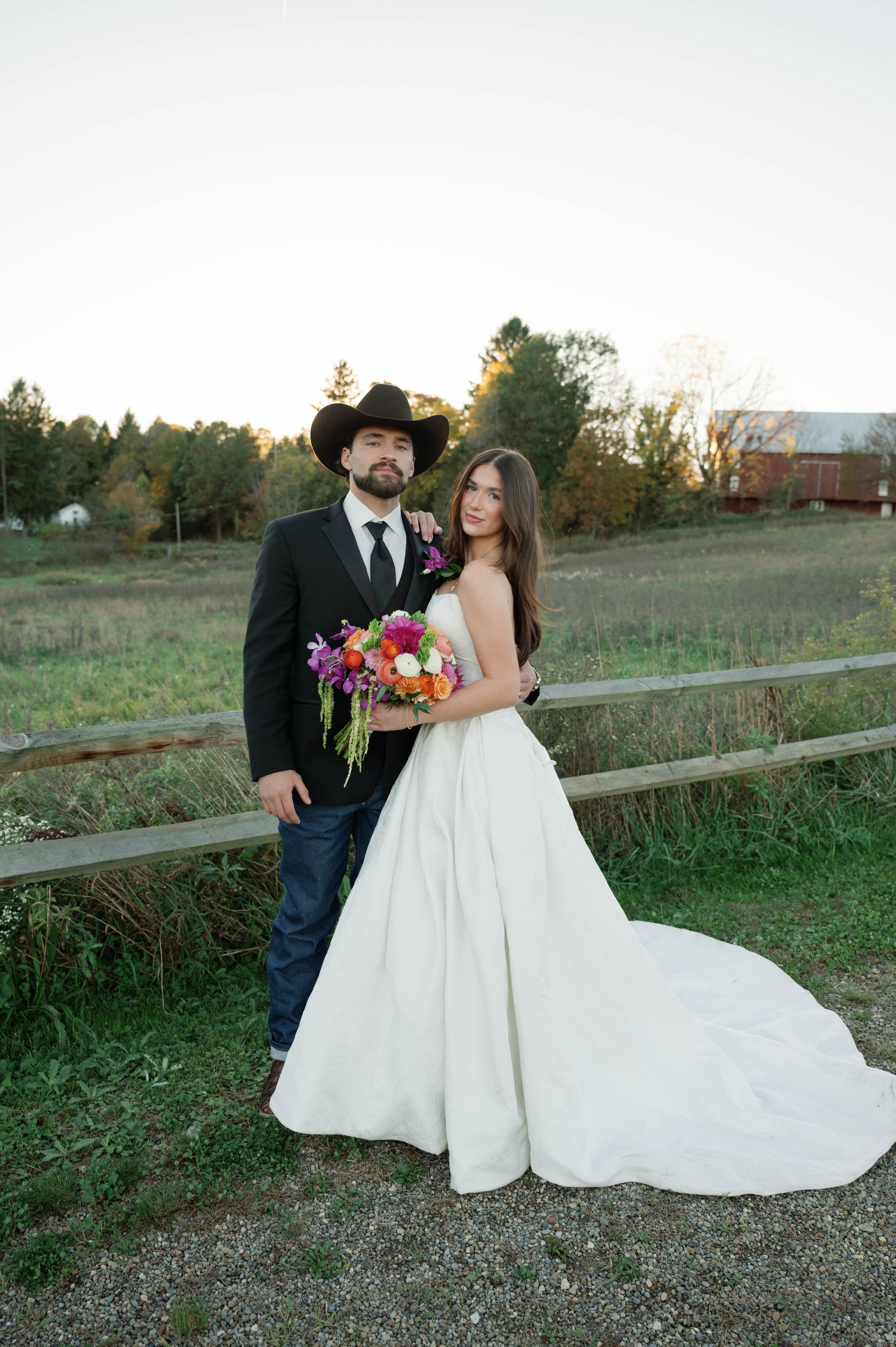 Bride Wearing Jacquard Ballgown Wedding Dress Called Fortune Marie By Maggie Sottero