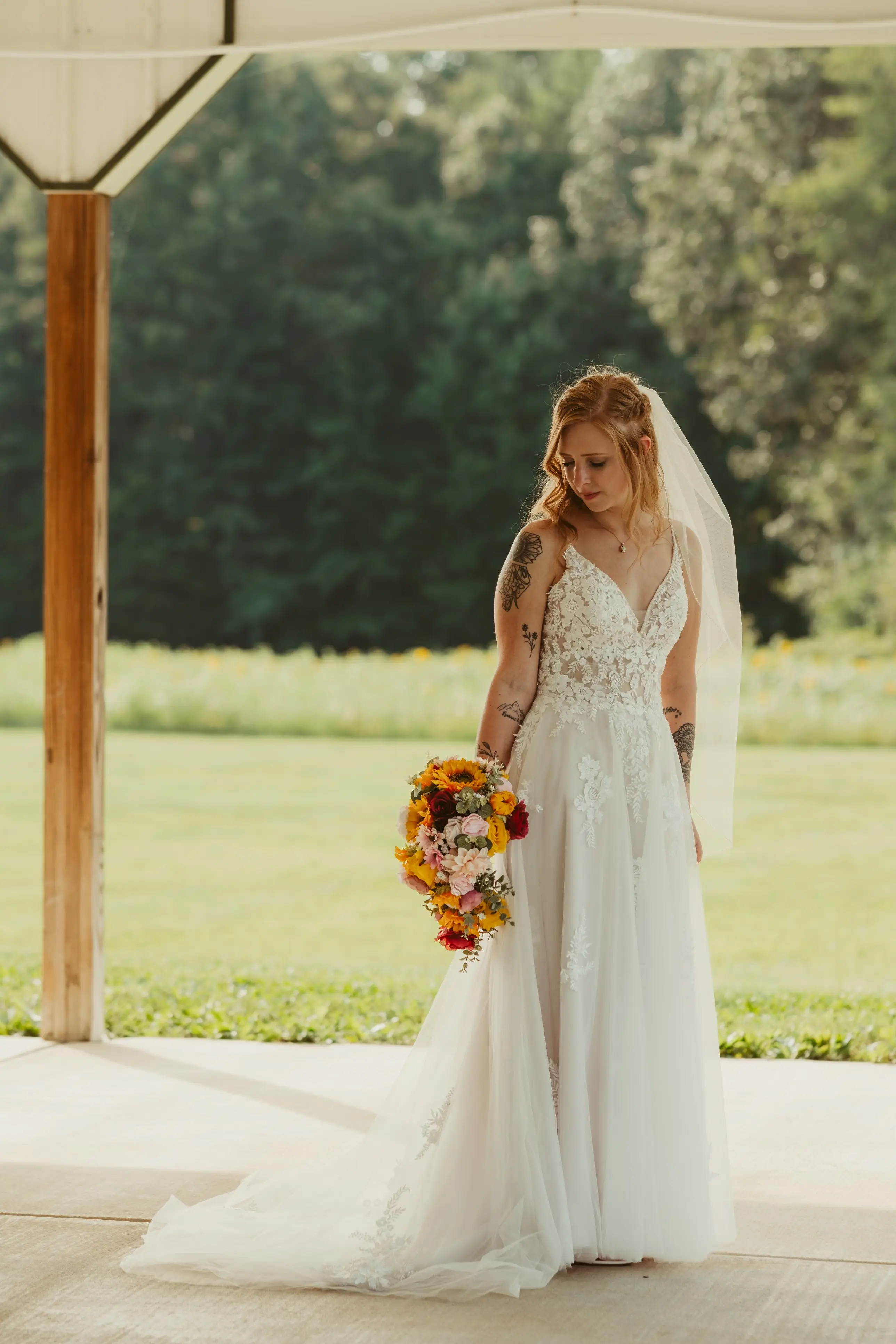 Bride In Ivory A-line Jill Rebecca Ingram