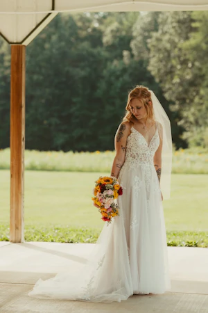 Bride In Ivory A-line Jill Rebecca Ingram