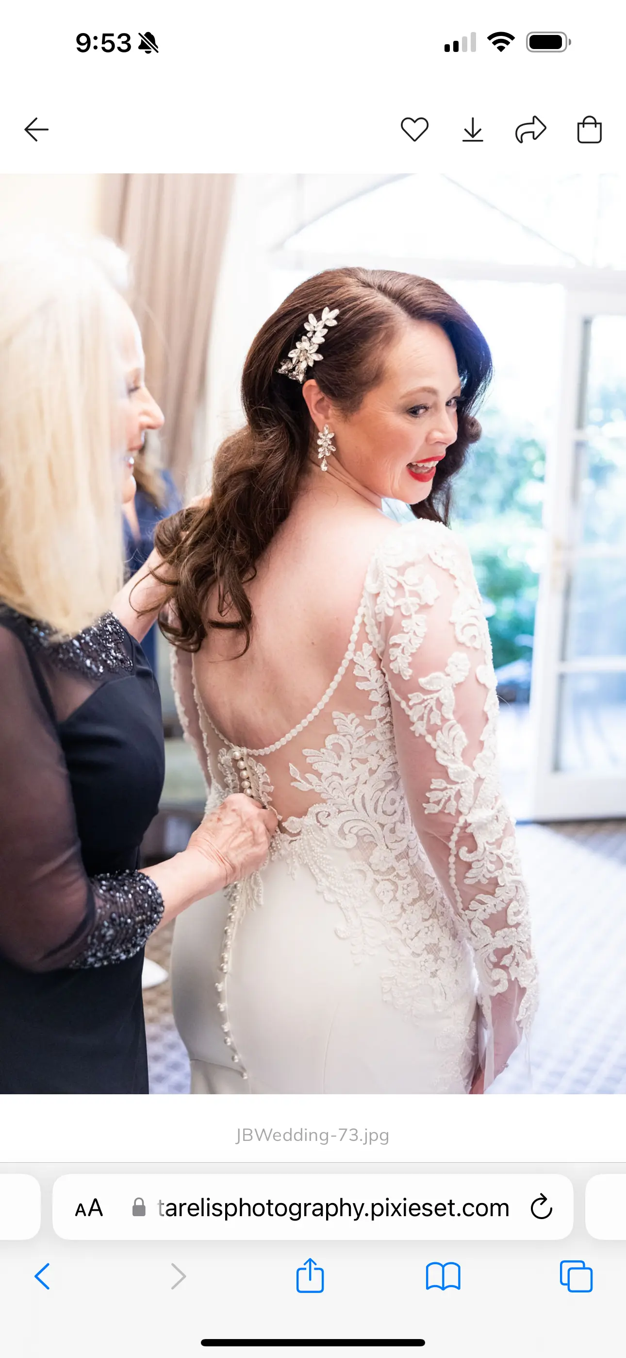 Bride In A White Mermaid Wedding Gown Named Nikki By Maggie Sottero