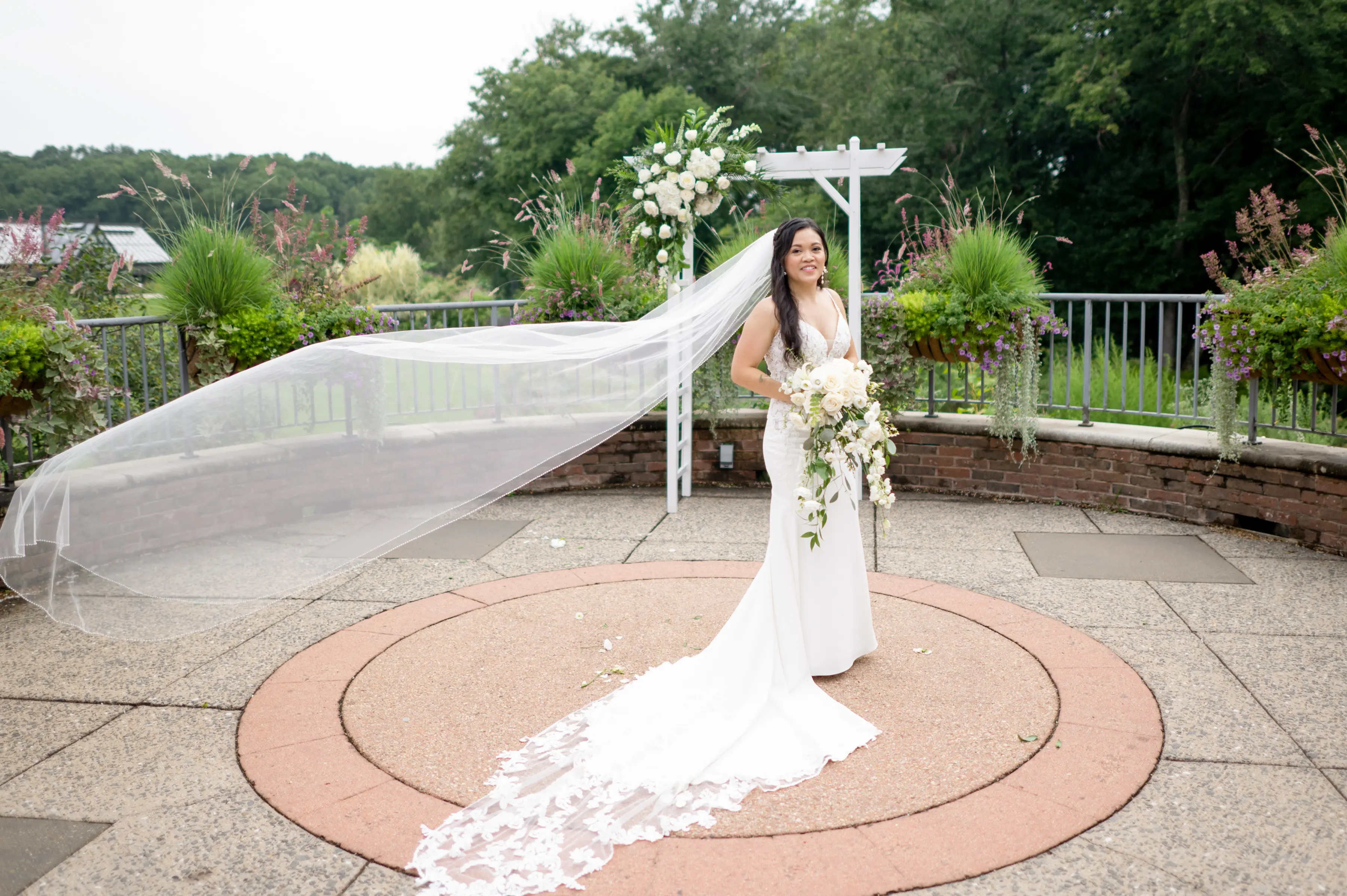 Bride Wearing Romantic Mermaid Wedding Dress Nikki By Maggie Sottero
