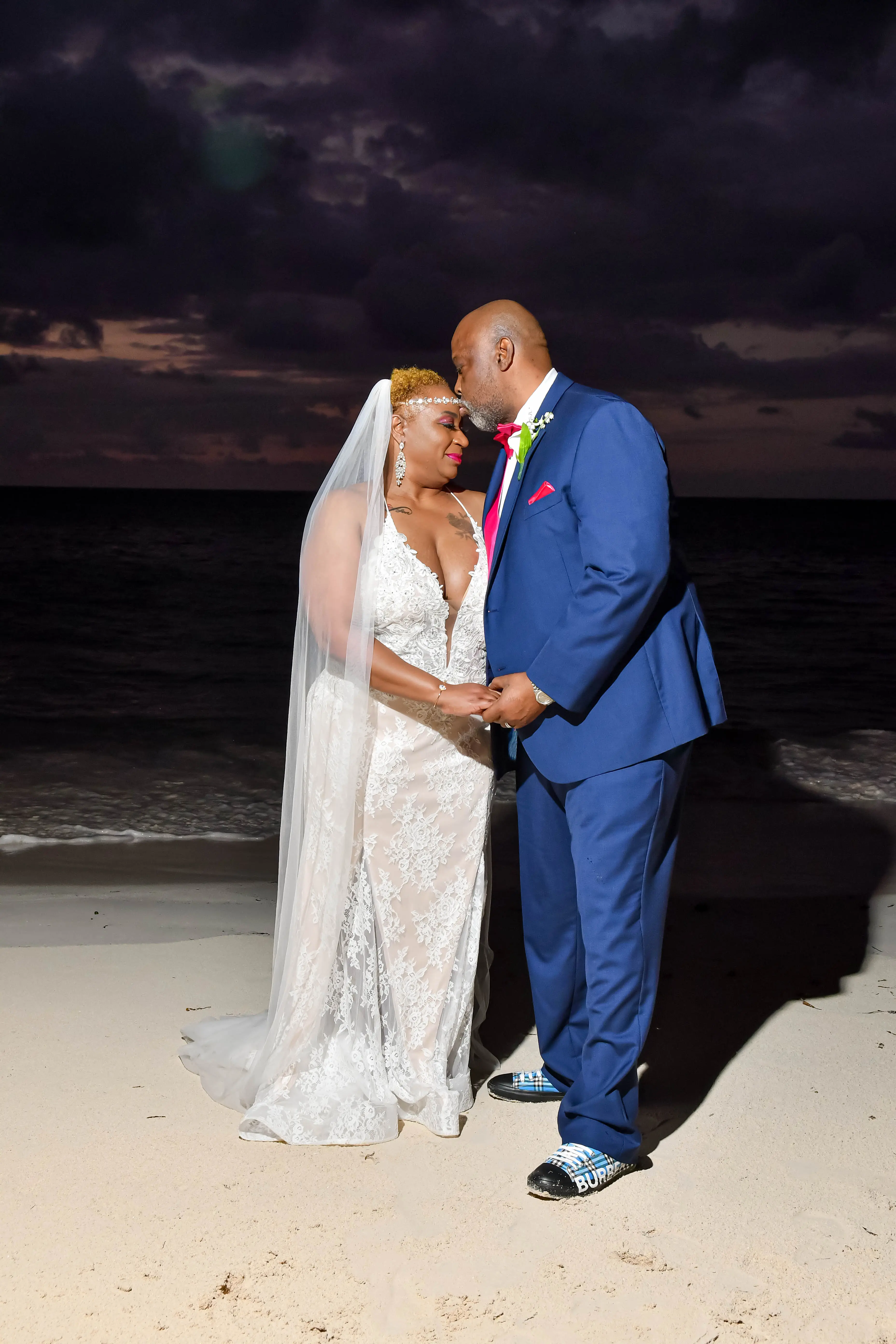 Bride Wearing Sparkly Lace Wedding Dress Called Tuscany Lynette By Maggie Sottero