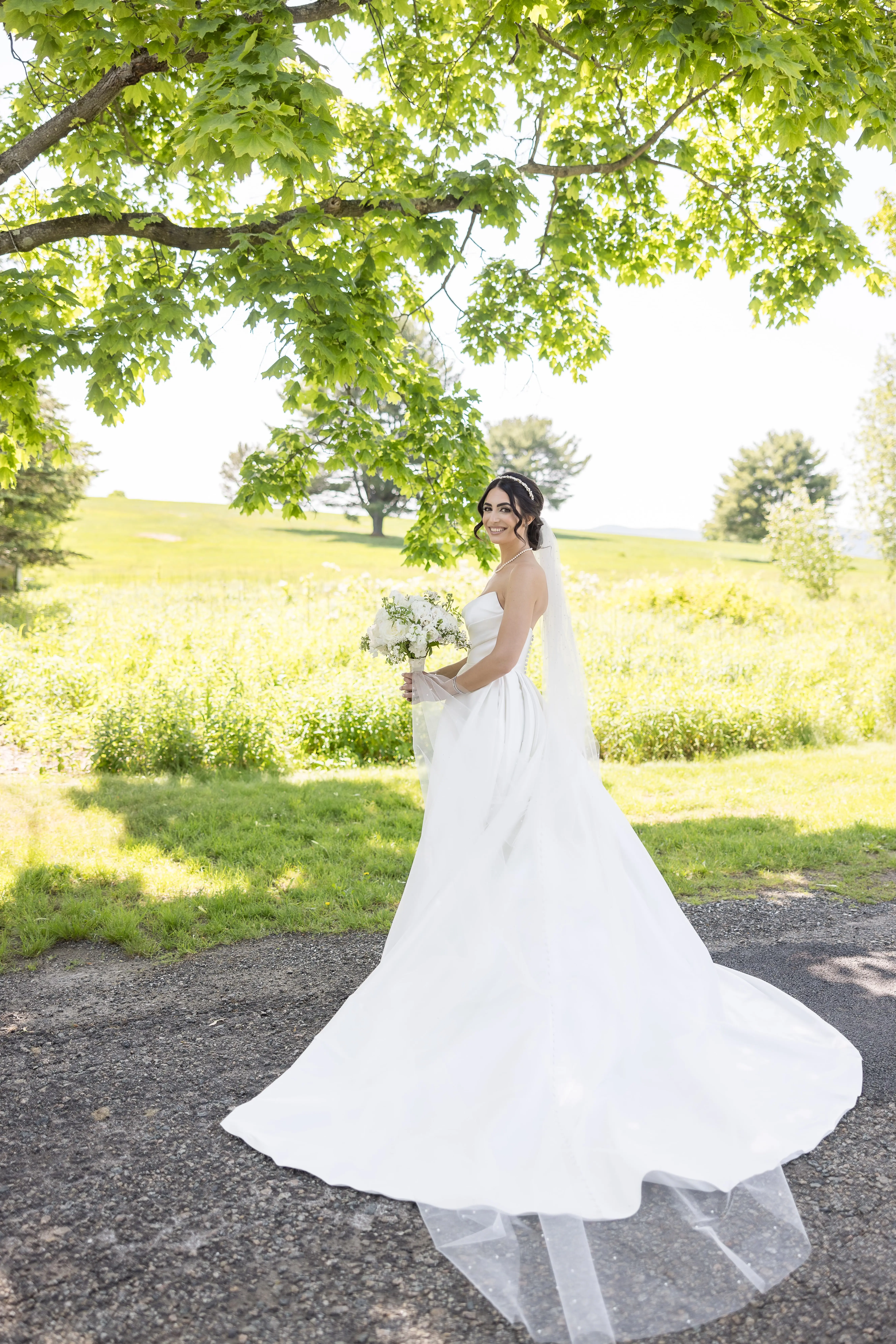 Bride In Sleeveless And Thigh-high Slit Aspen Sottero Midgley