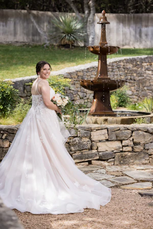 Bride In Tiered Tulle Lettie Rebecca Ingram