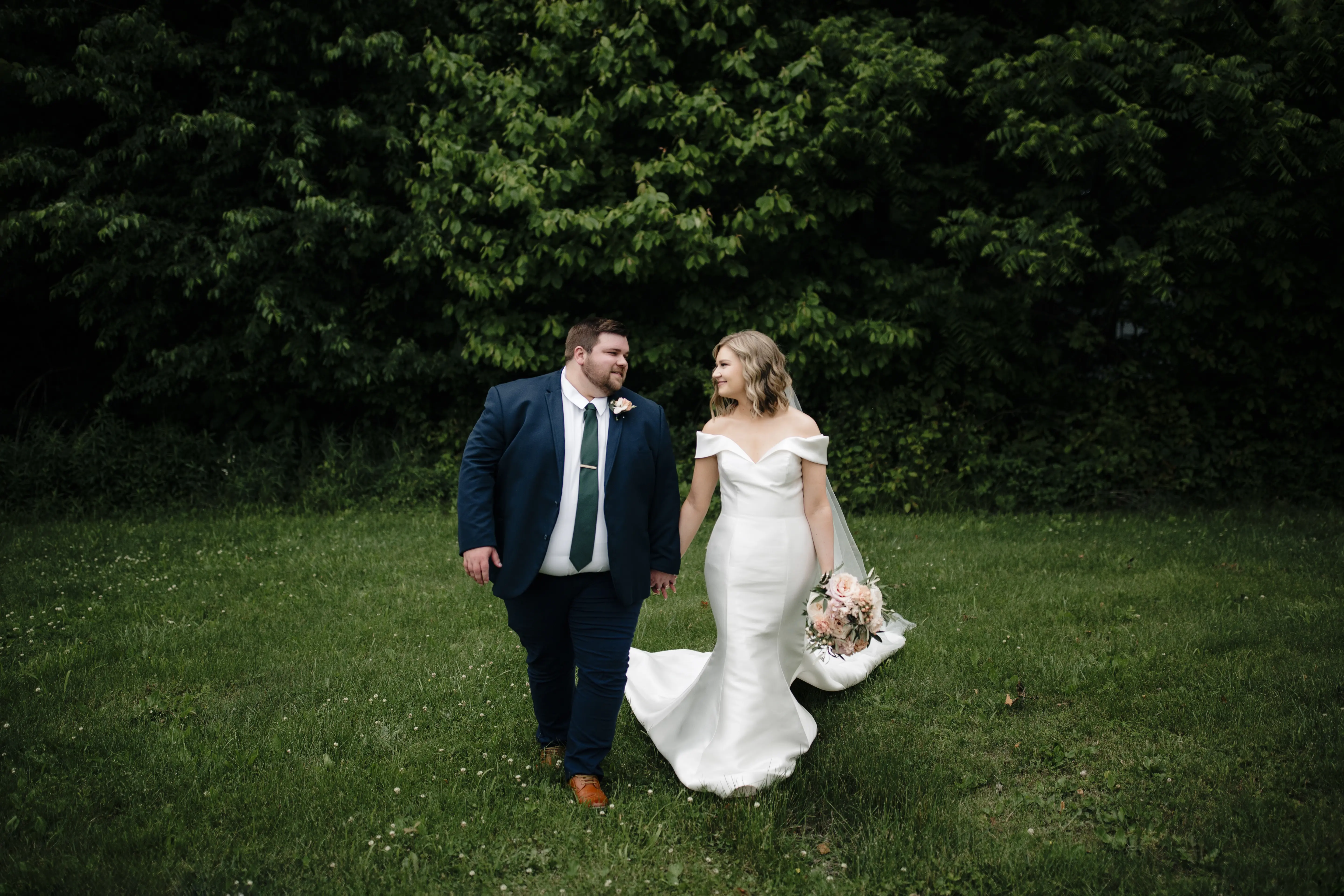 Bride In Satin Wedding Dress Called Josie By Rebecca Ingram