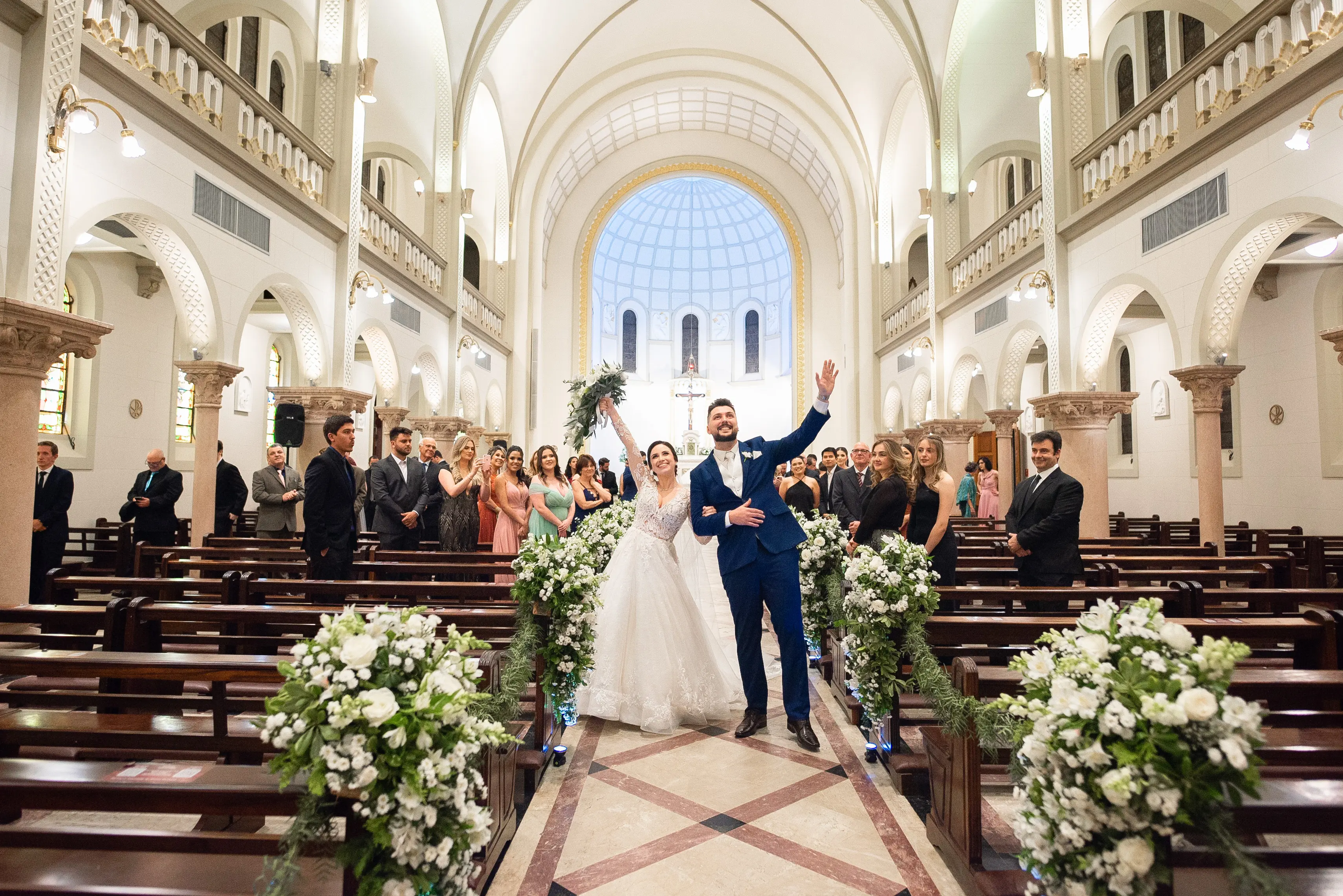 Bride Smiling While Wearing Lace A-Line Wedding Dress Called Zander By Sottero And Midgley With Groom