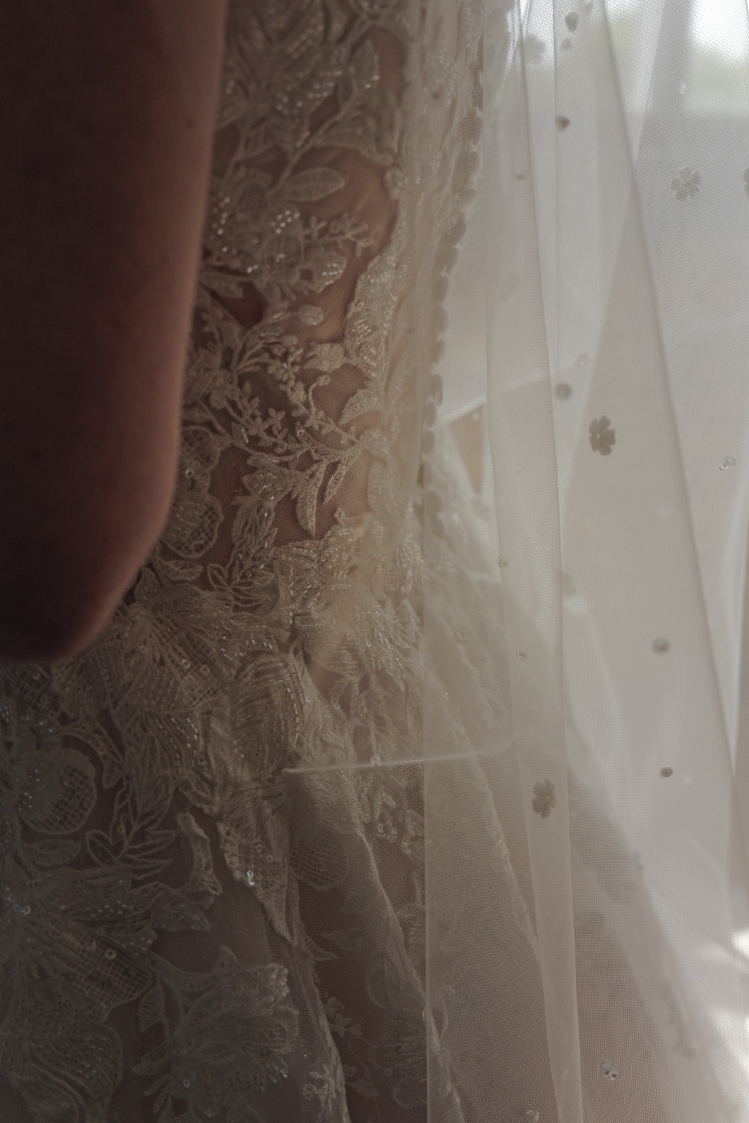 Close Up of a Lace Wedding Dress Called Rickie By Maggie Sottero