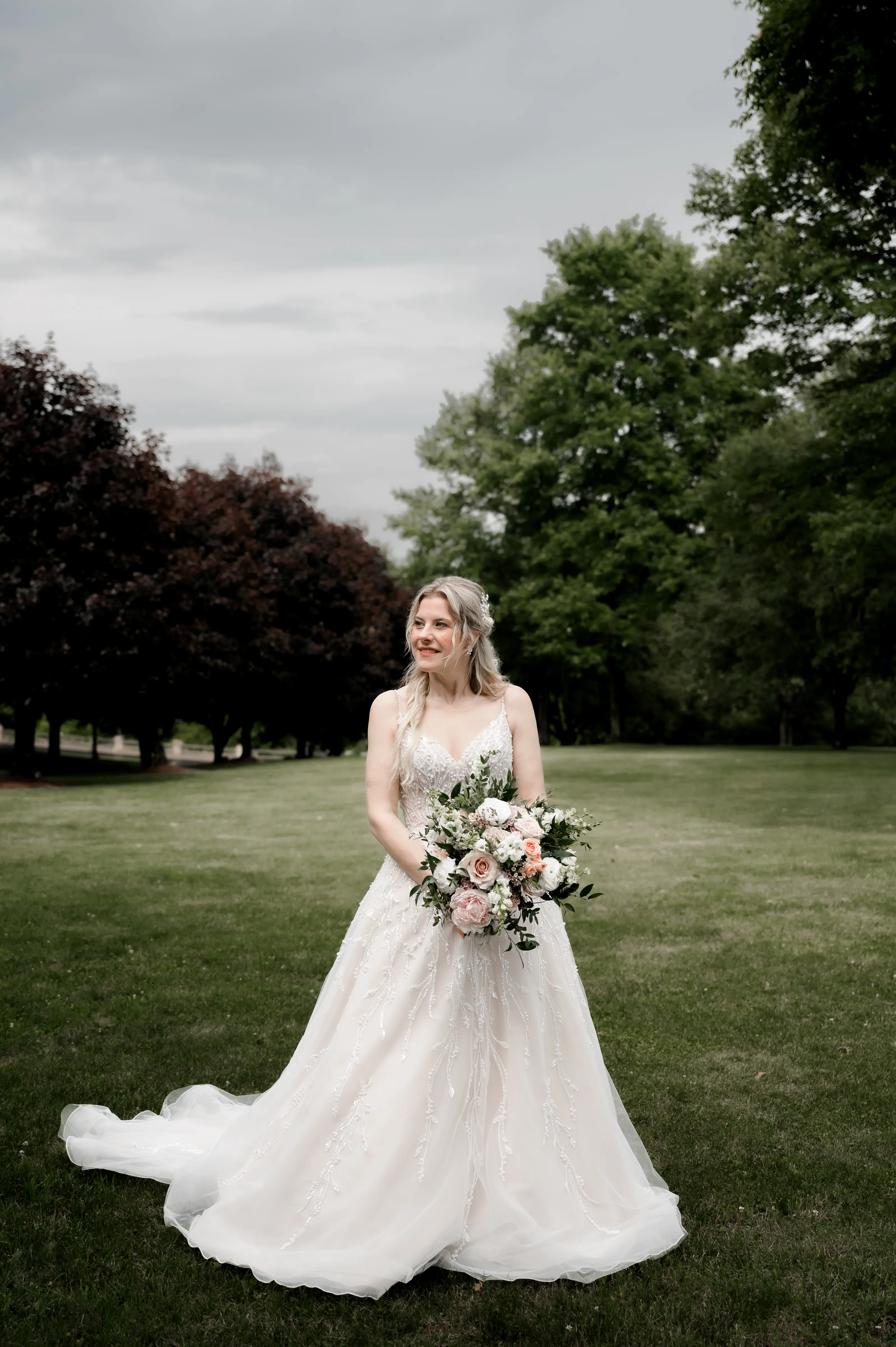 Bride In Beaded A-line Marvine Sottero And Midgley