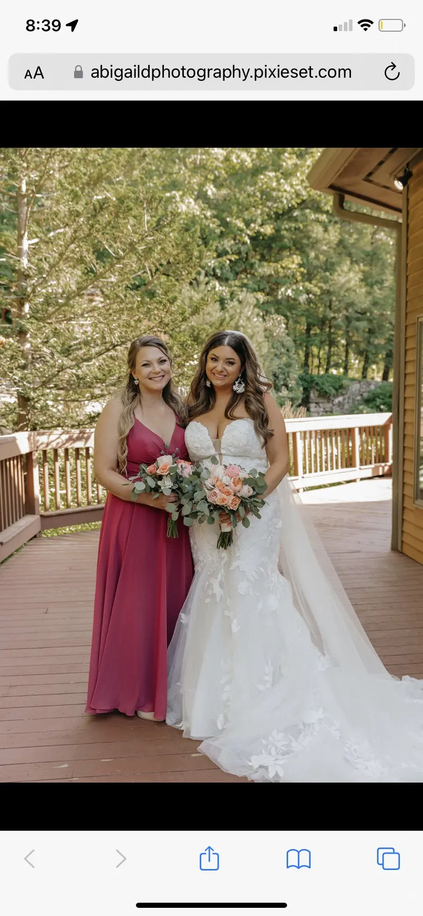 Real Bride in Strapless Mermaid Gown with Oversized Lace Called Hattie by Rebecca Ingram
