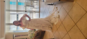 Plus Size Bride In Off The Shoulder Lace Wedding Dress Called Tuscany Lane By Maggie Sottero