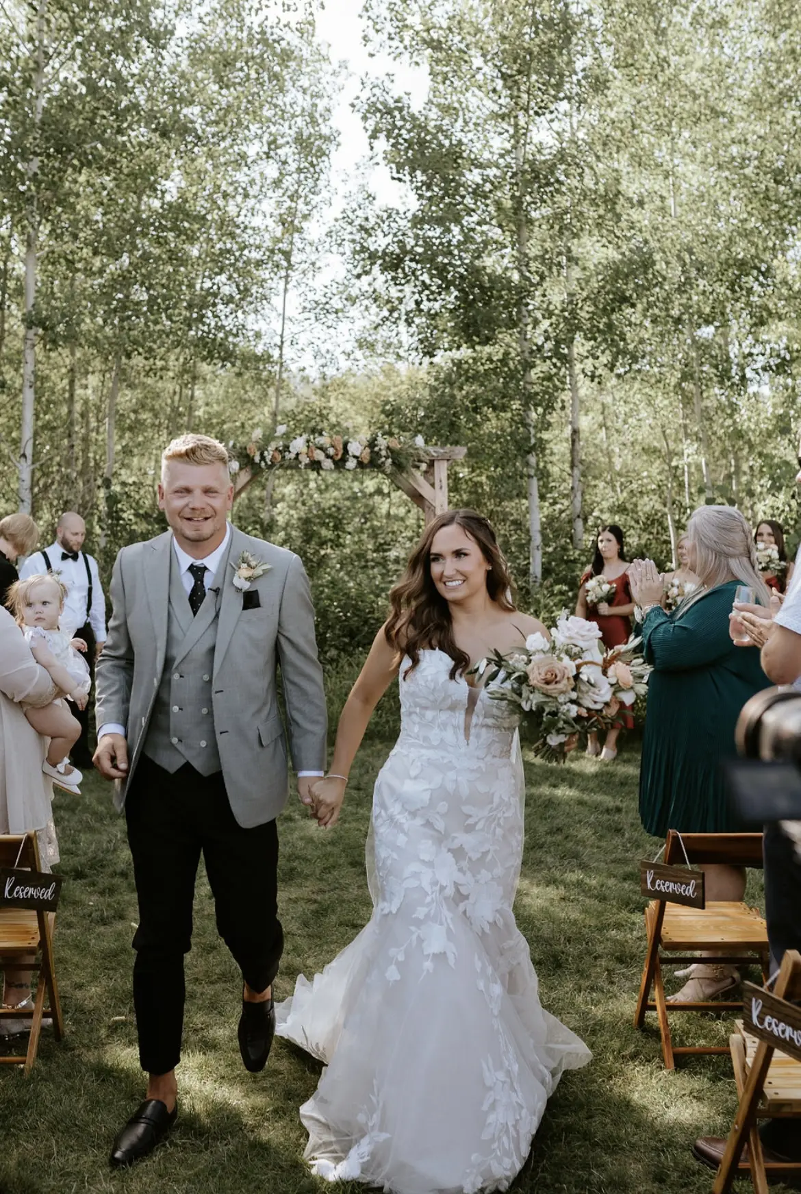 Groom With Bride Wearing Strapless Mermaid Wedding Dress Hattie By Rebecca Ingram