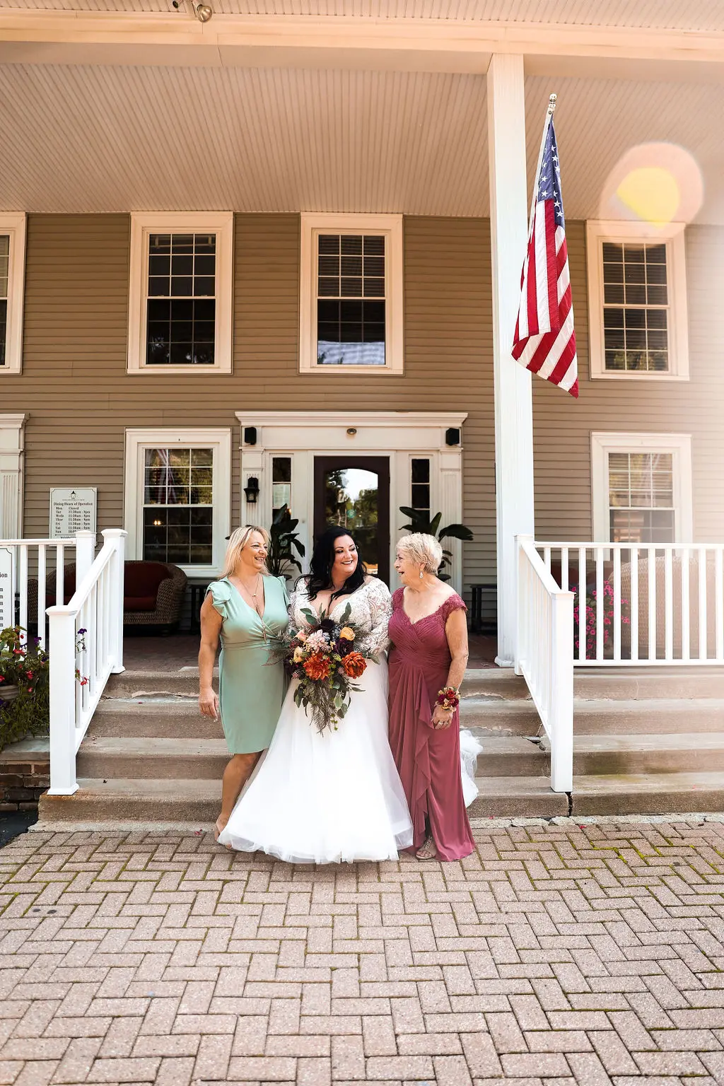 Bride wearing Princess Ballgown Wedding Dress called Mallory Dawn by Maggie Sottero with her mother and grandmother