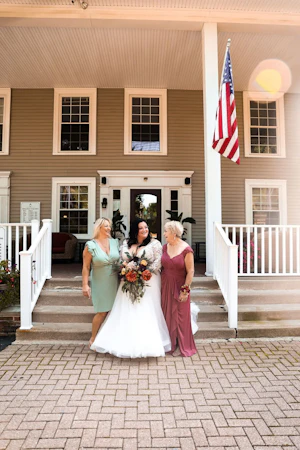 Bride wearing Princess Ballgown Wedding Dress called Mallory Dawn by Maggie Sottero with her mother and grandmother
