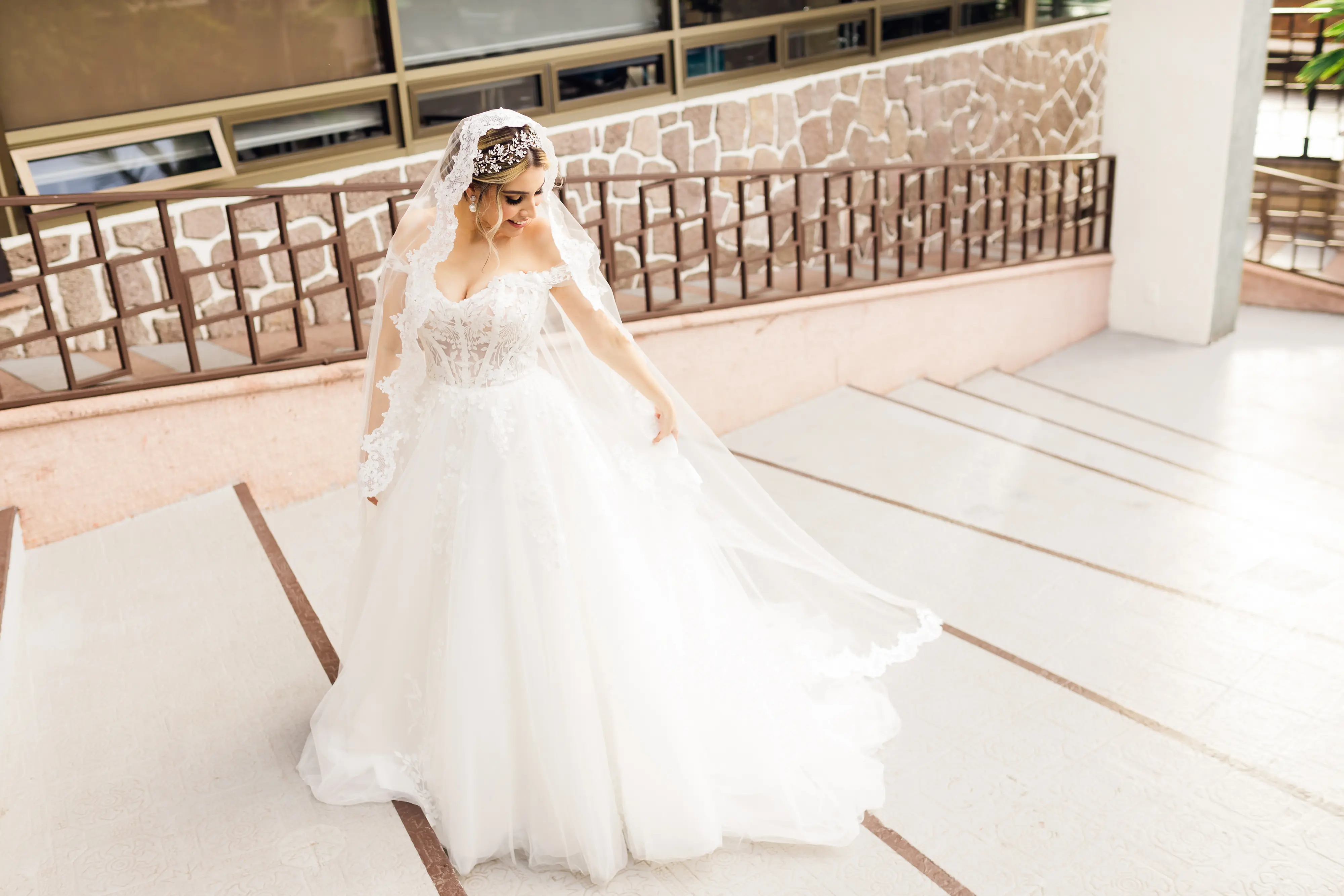 Bride In Lace Ballgown Wedding Dress Called Harlem By Maggie Sottero