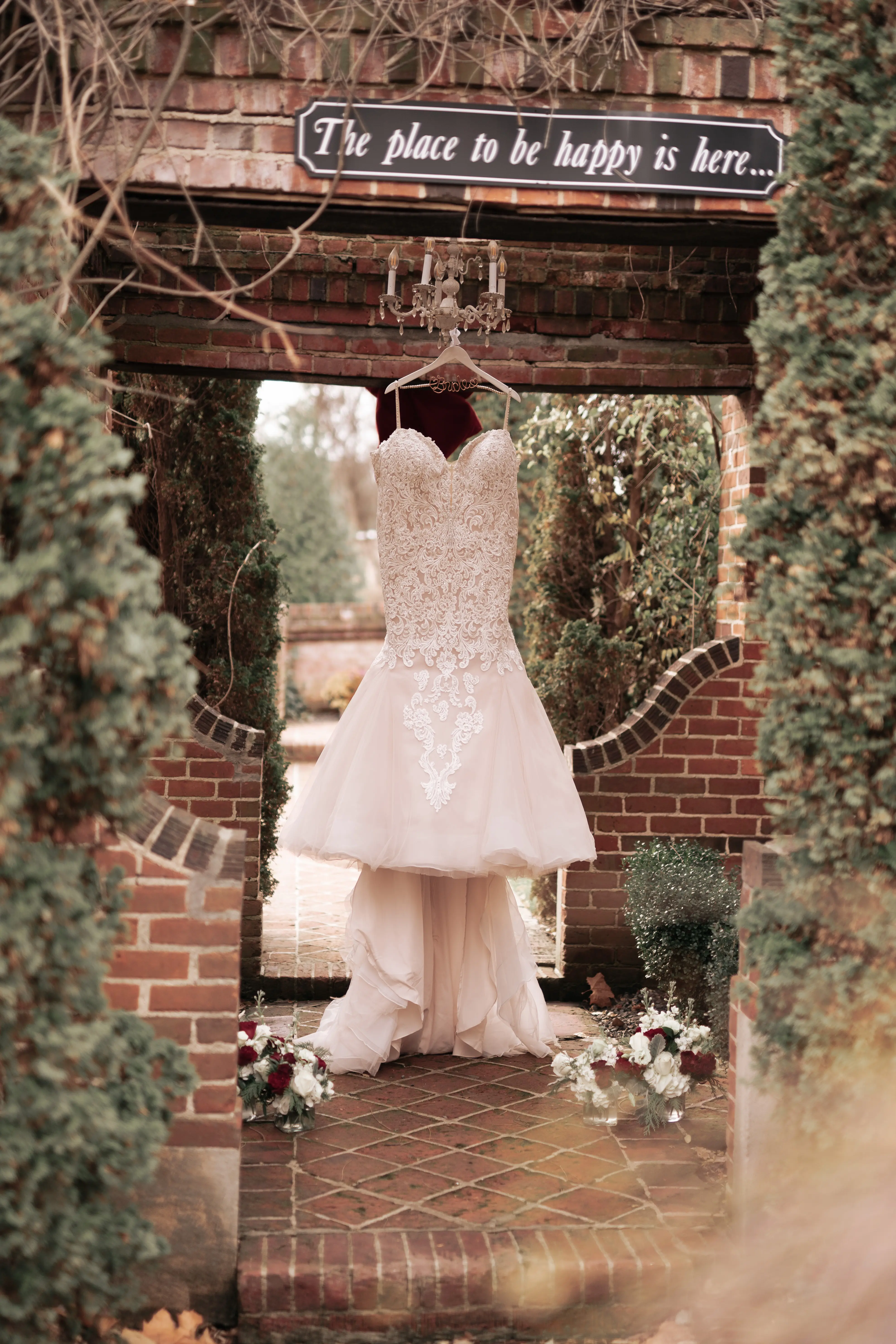 Wedding Dress Hanging Outside Called Alistaire Lynette by Maggie Sottero