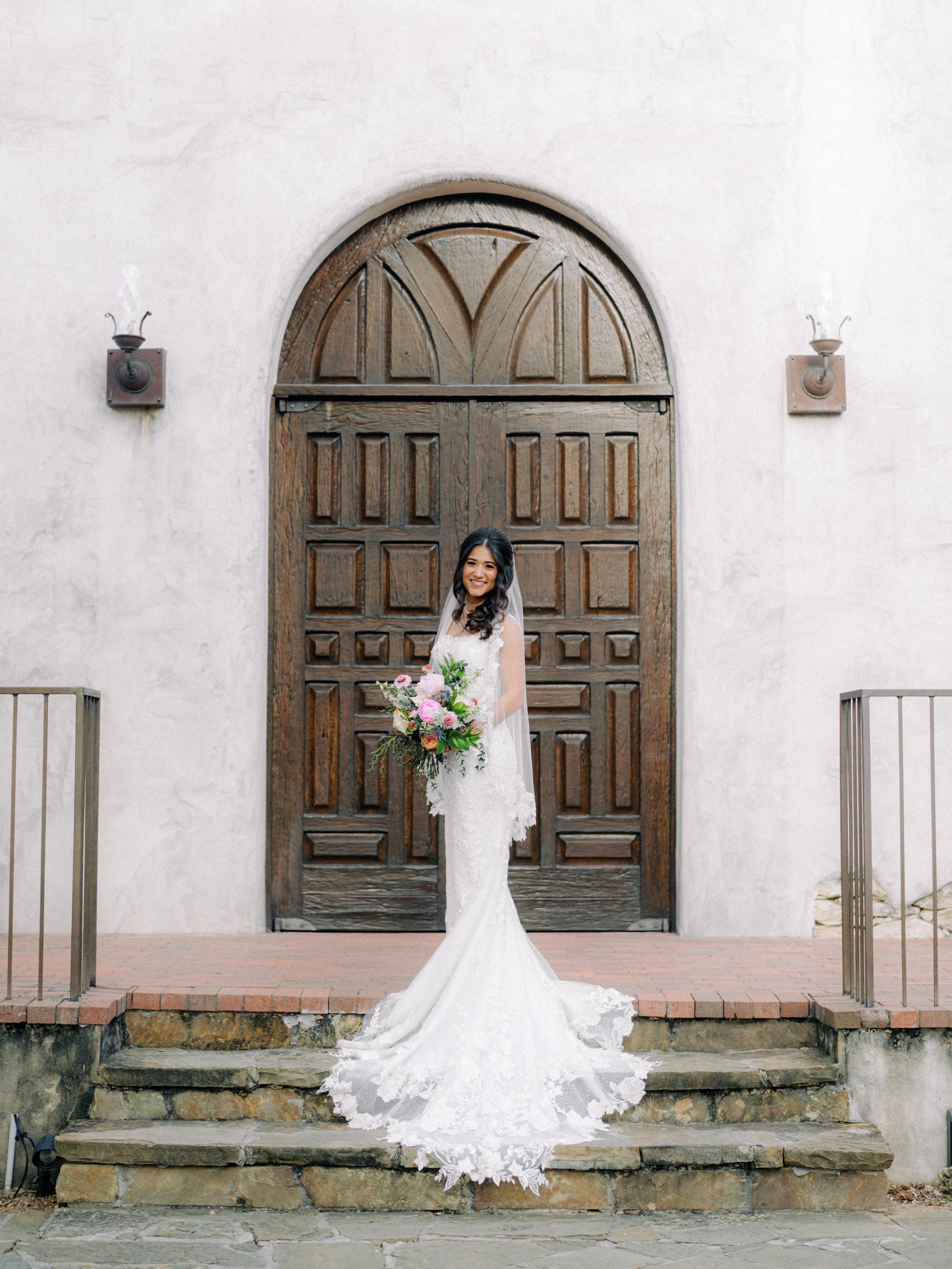Bride In Lace Square Neck Wedding Dress Called Albany By Maggie Sottero
