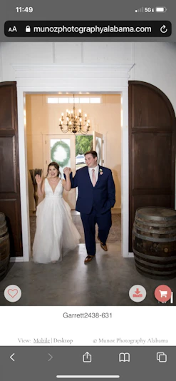 Groom With Bride Wearing A-Line Vintage Wedding Dress Joanne By Rebecca Ingram