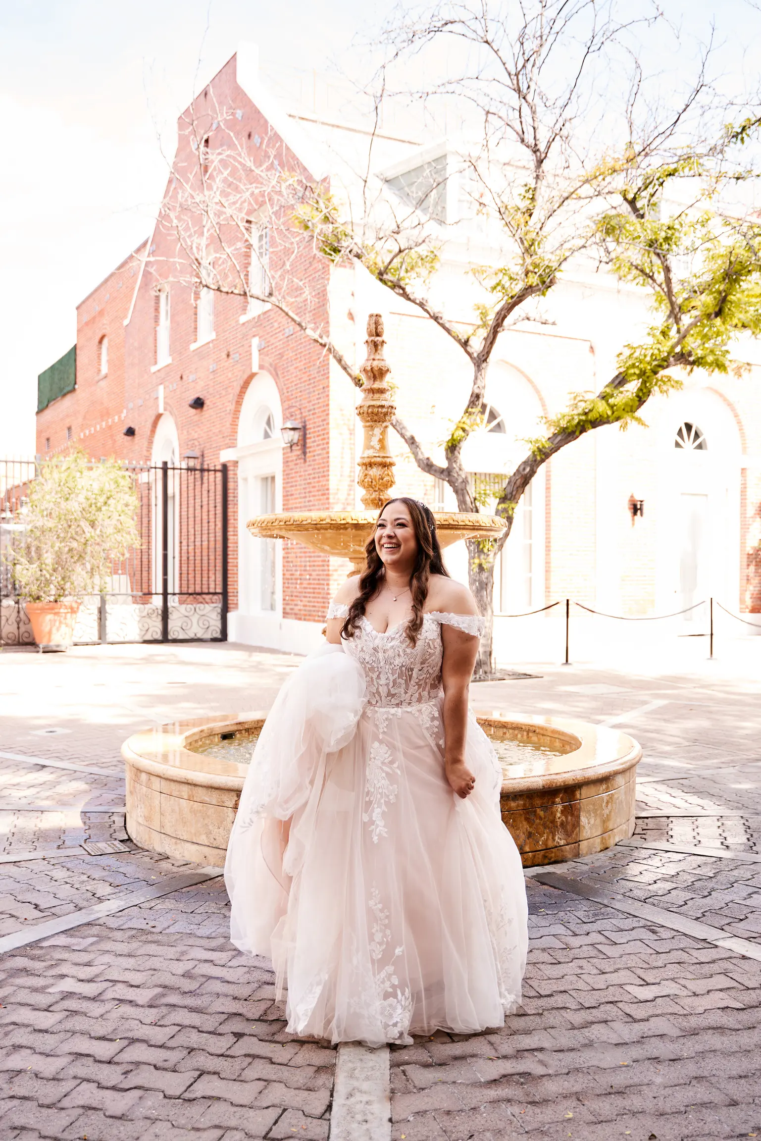 Bride Wearing Lace Ballgown Wedding Dress Called Harlem By Maggie Sottero