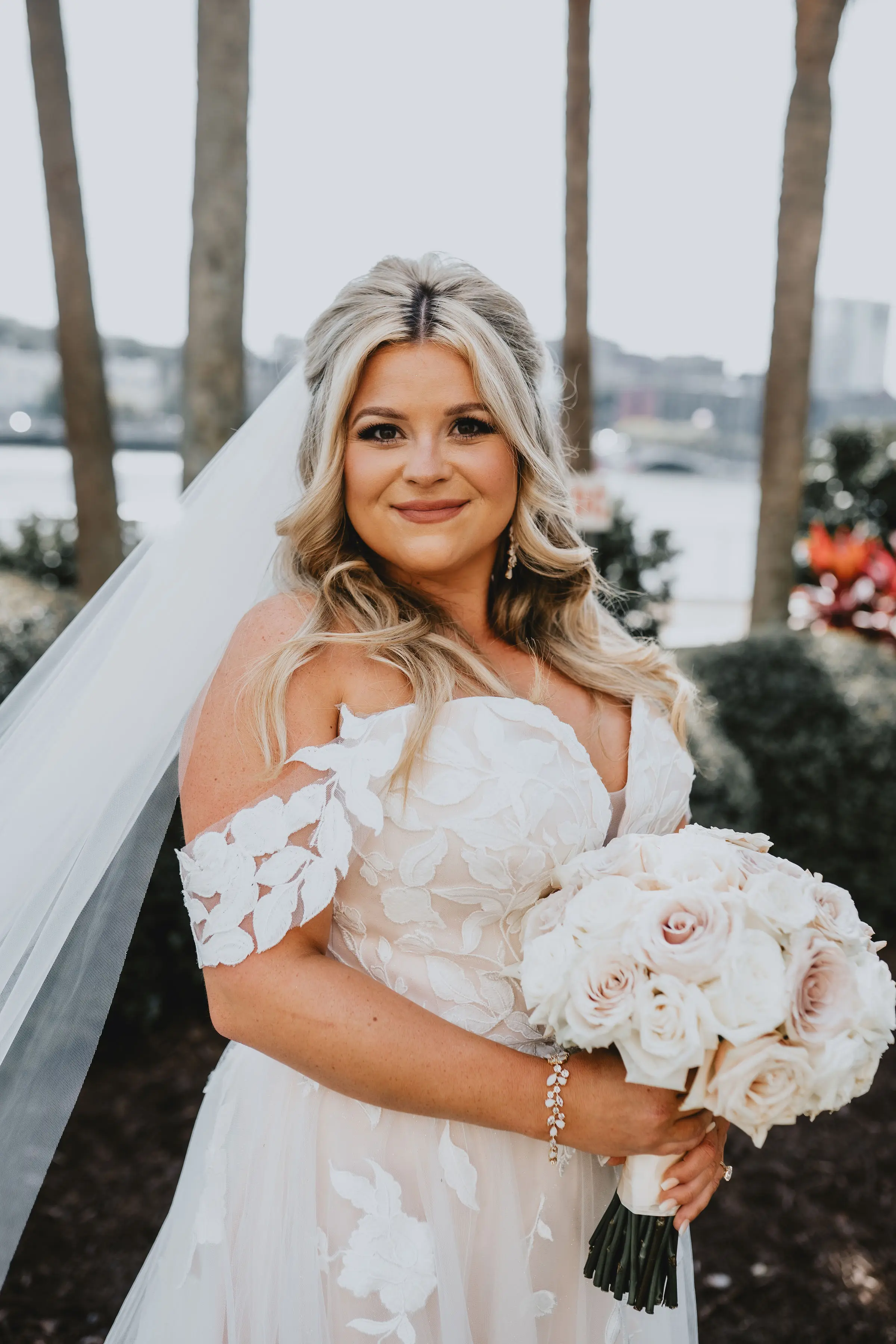 Bride In Lace A-Line Wedding Dress Called Hattie Lane By Rebecca Ingram