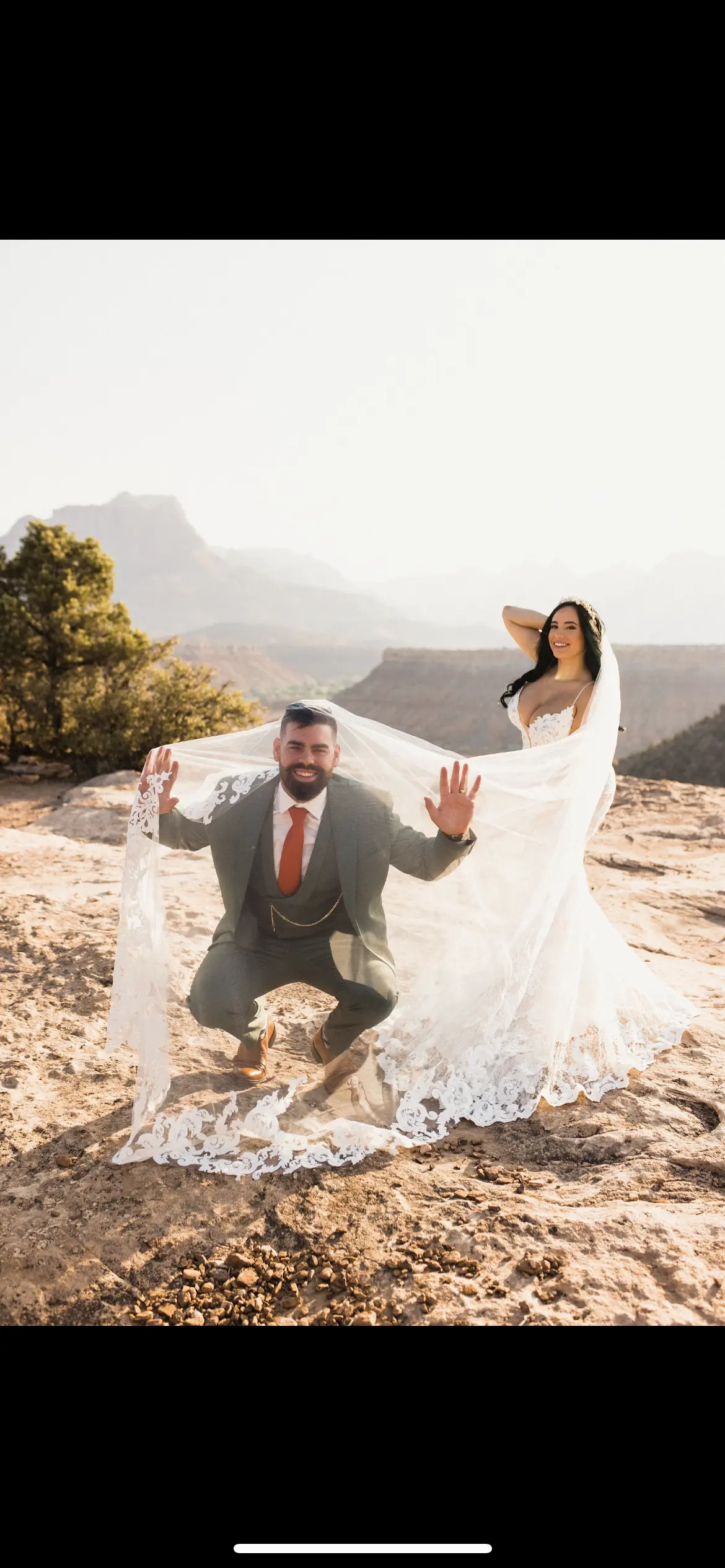 Groom With Bride Wearing Lace Mermaid Wedding Dress Tuscany By Maggie Sottero
