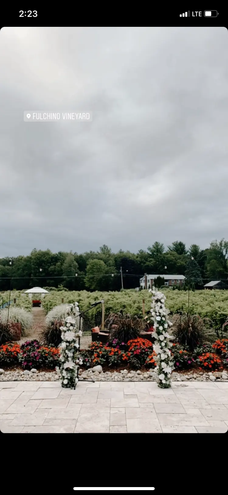 Beautiful Vineyard With Flower Detail For Wedding Day