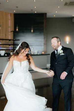 Bride In Sparkle Ballgown Casey Maggie Sottero With Groom