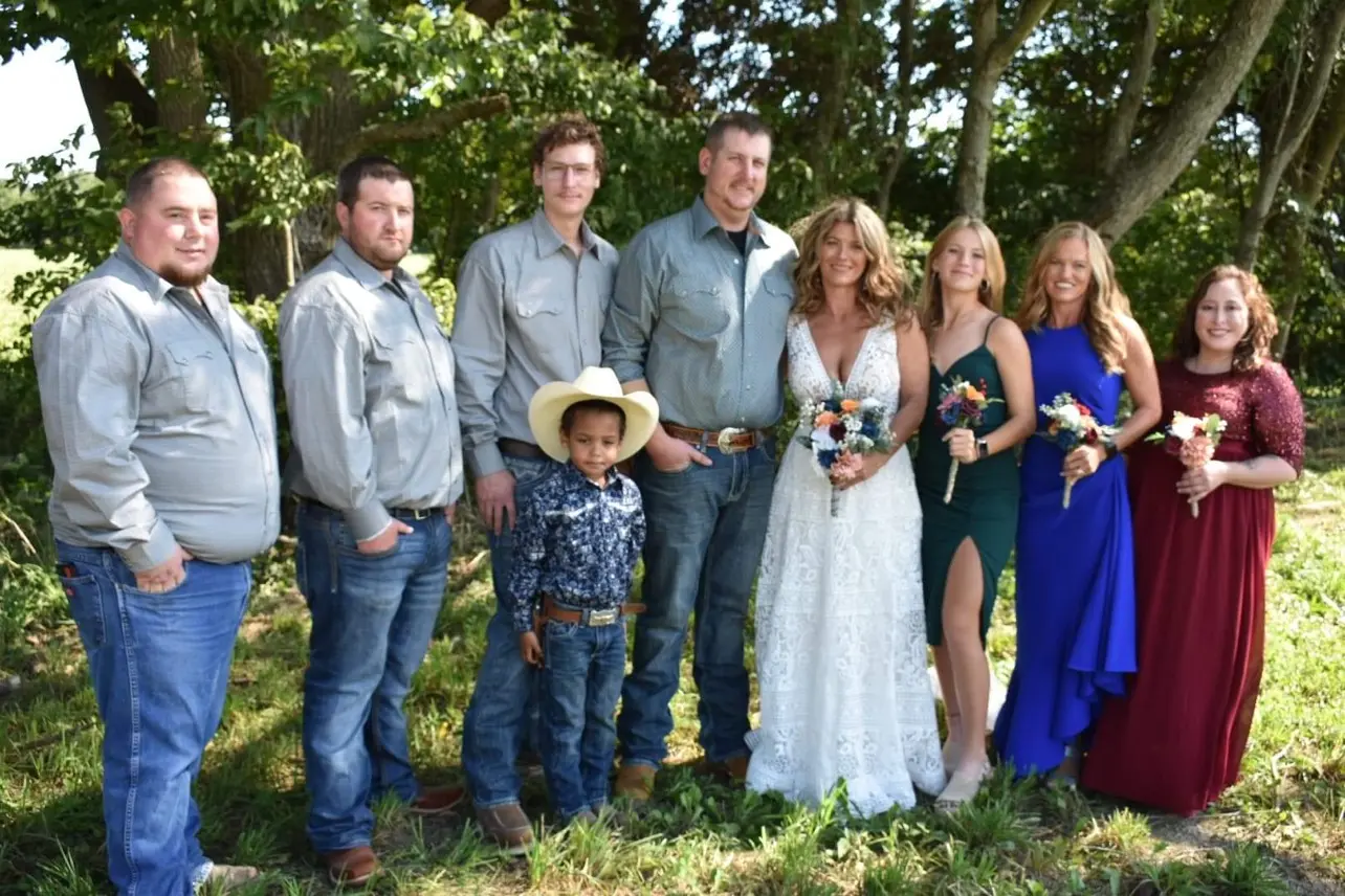 Bride Wearing Boho Lace Wedding Dress Called Finley Dawn By Sottero And Midgley