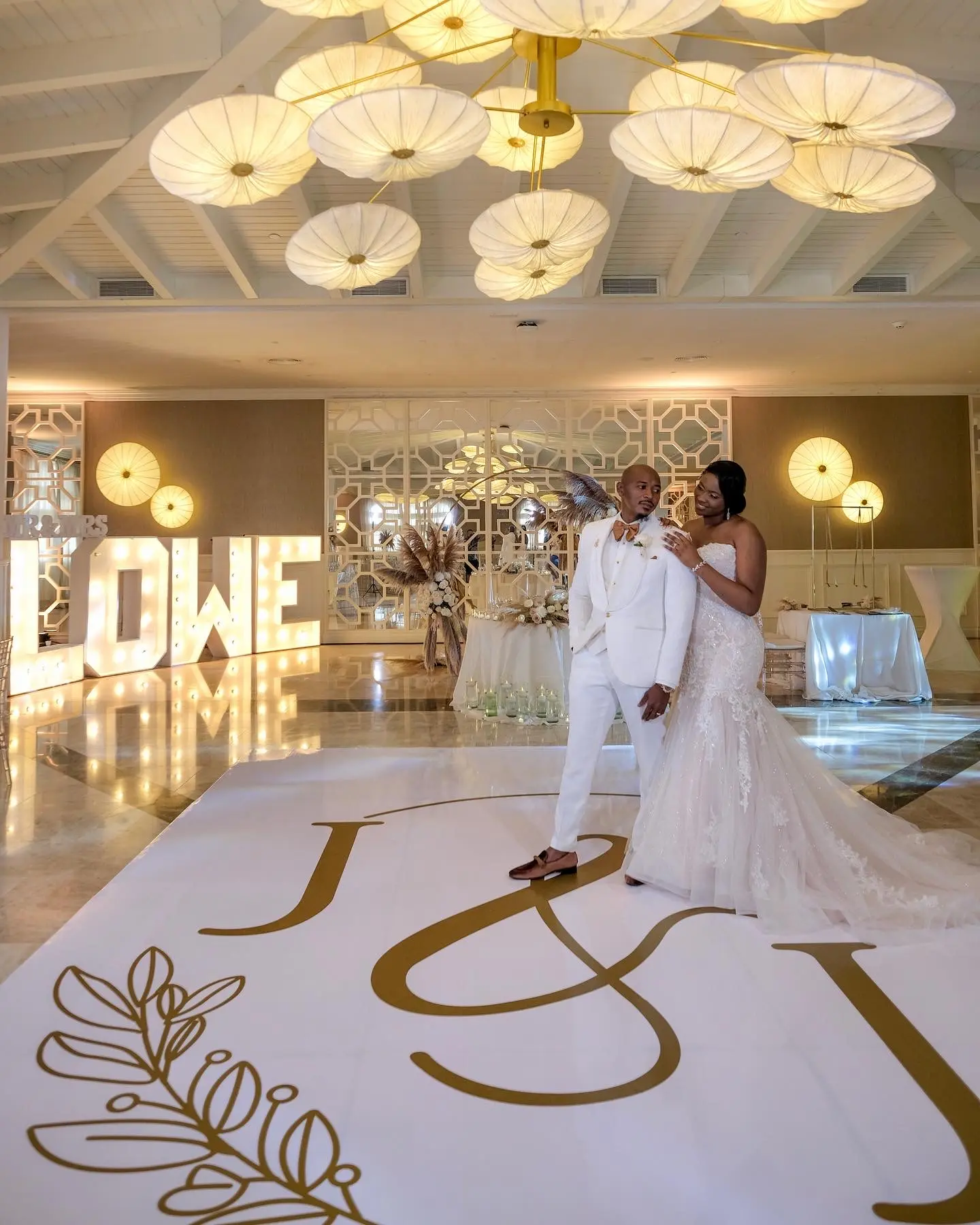 Groom With Bride Wearing Mermaid Wedding Dress With Glitter Tulle Lonnie Lynette By Maggie Sottero