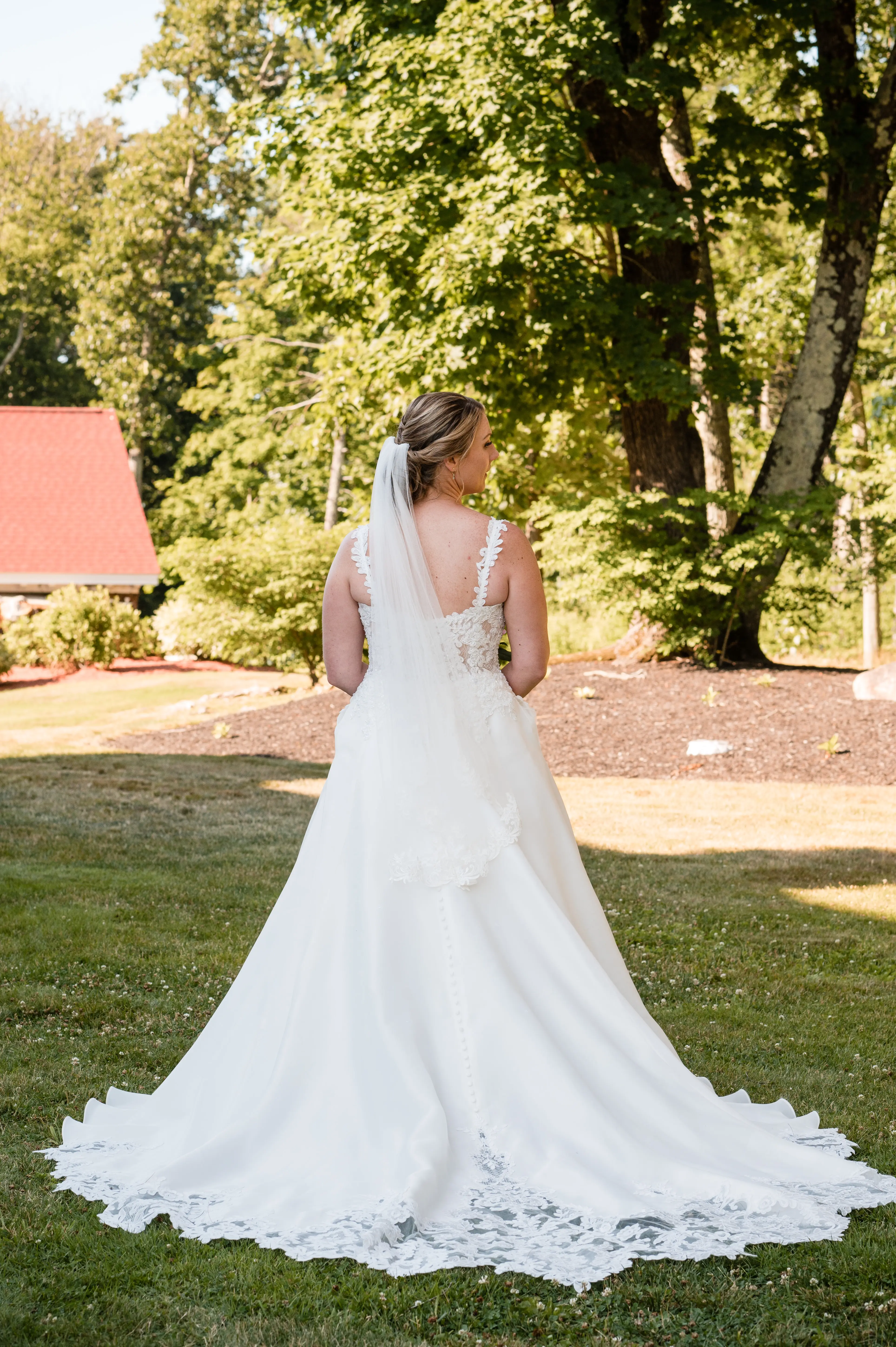 Real Bride in Beaded Lace Organza Wedding Dress Called Savannah By Maggie Sottero