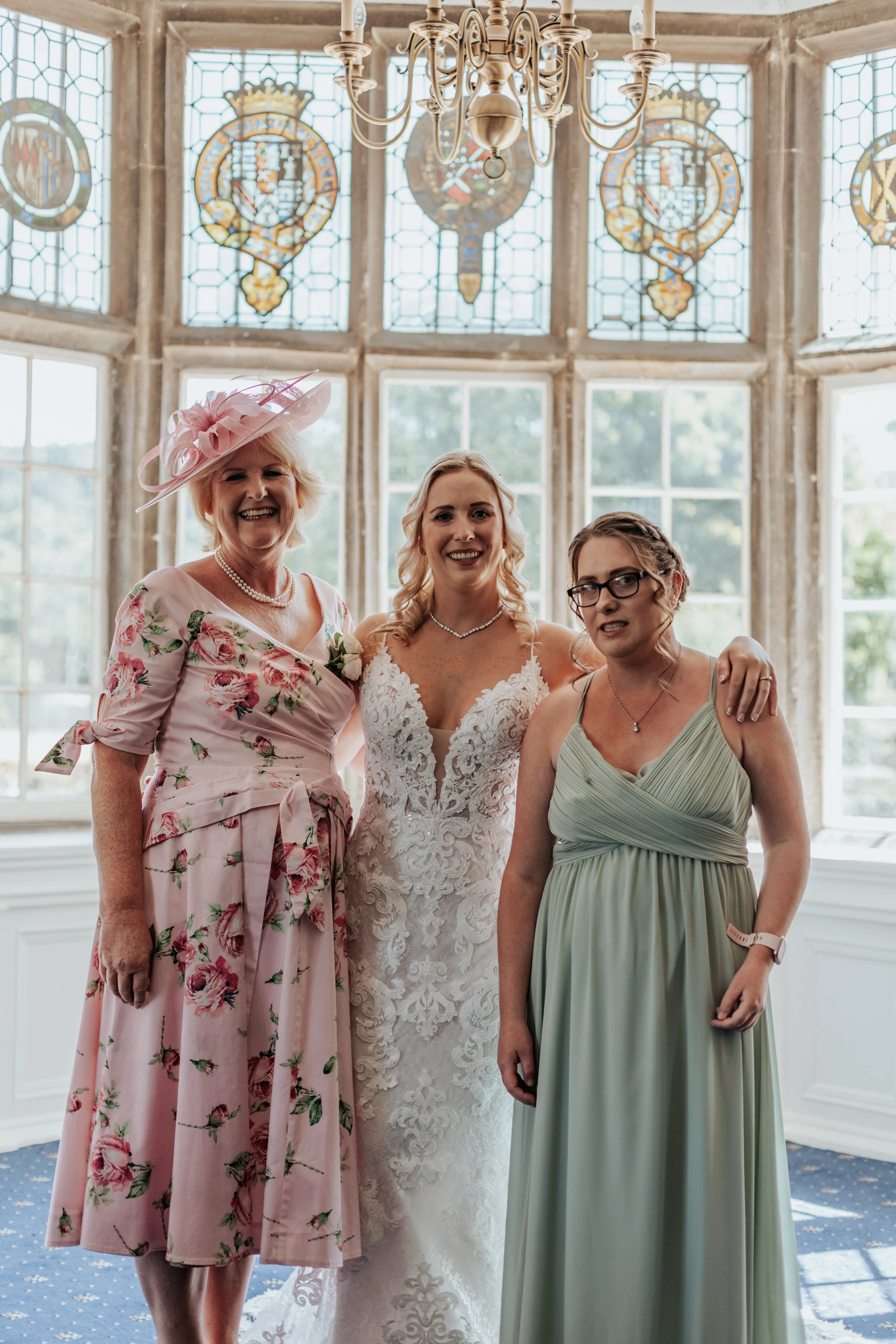 Real Bride in Lace Sheath Wedding Gown with Illusion Plunging Sweetheart Neckline Called Tuscany Lynette by Maggie Sottero