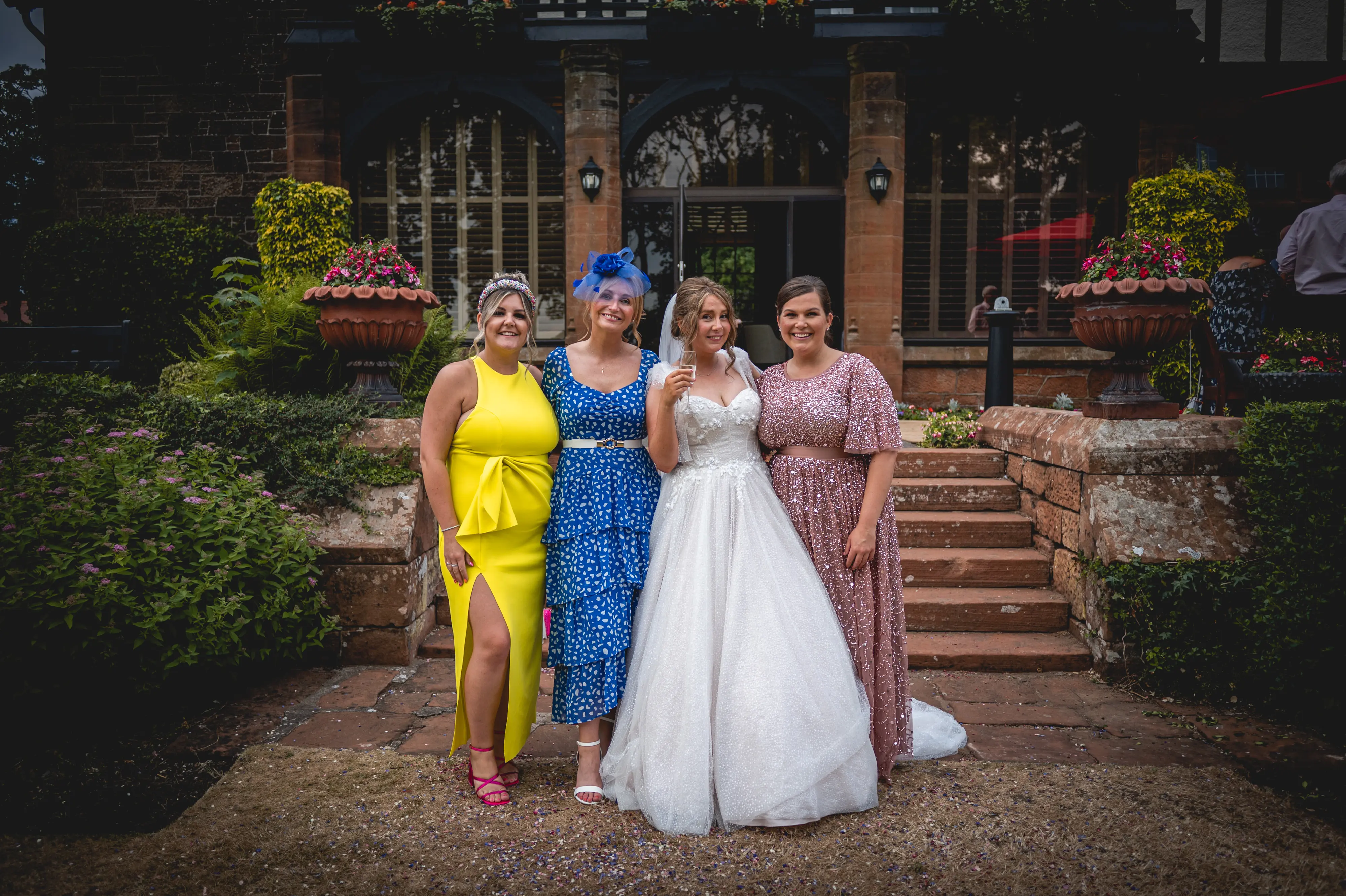 Bride In Fairytale Ballgown Shasta Sottero Midgley With Guests