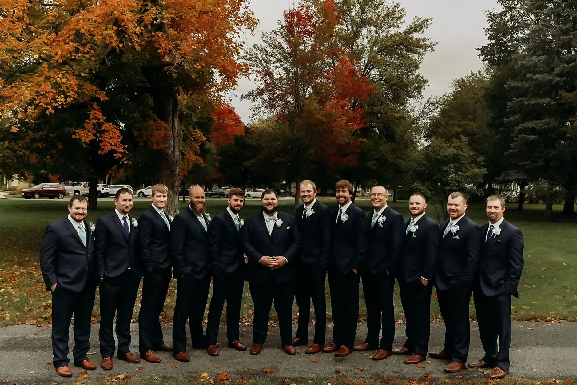Groom with groomsmen
