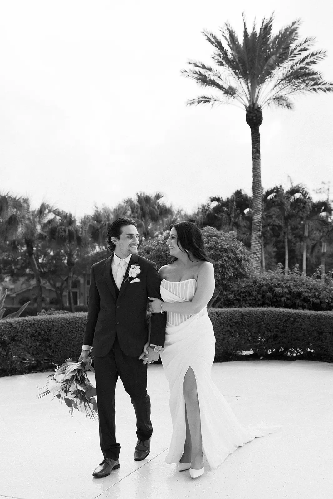 Bride Wearing Grecian Inspired Wedding Dress Called Gabrielle By Maggie Sottero With Groom
