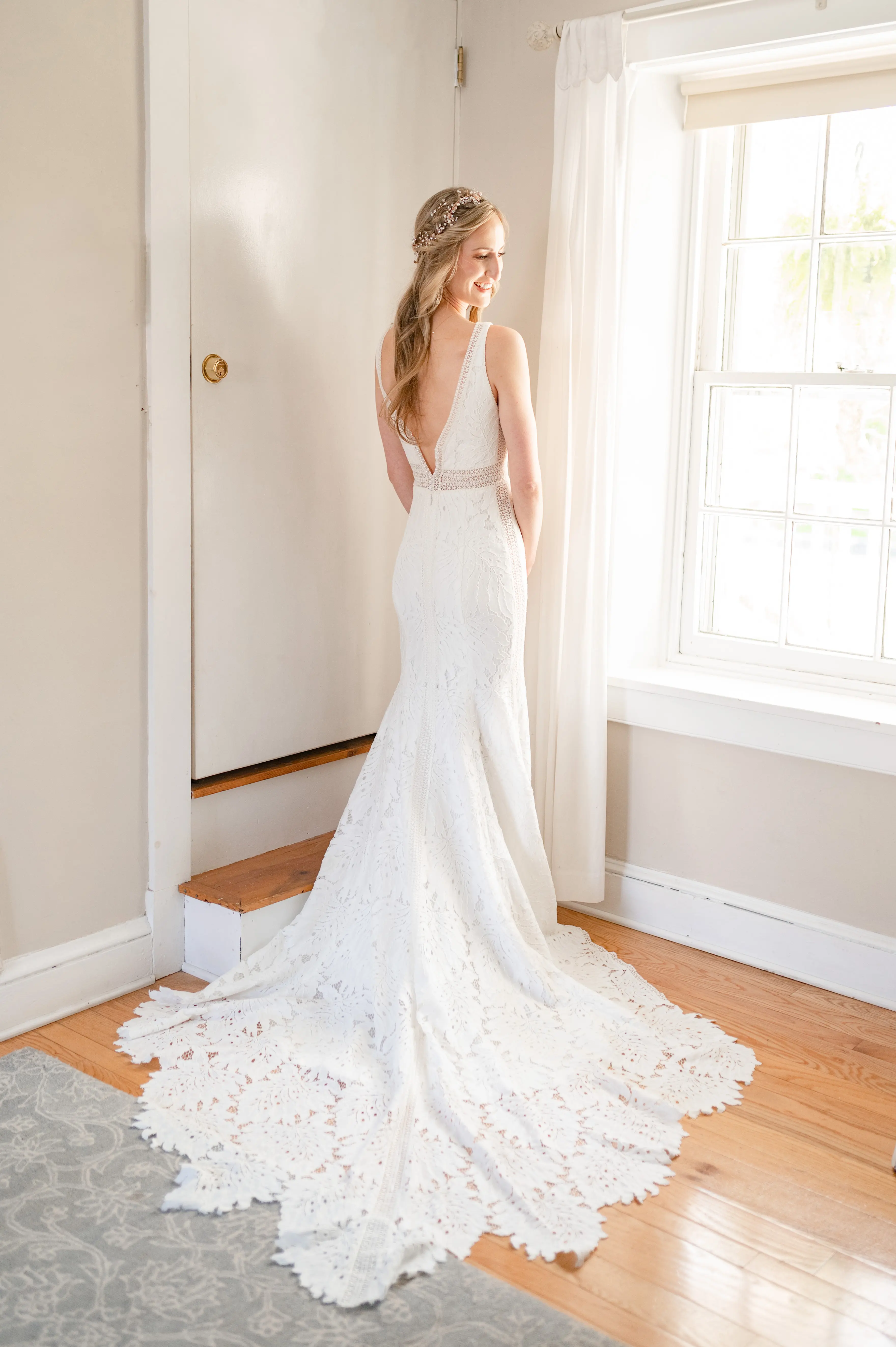 Lace Trail Wedding Dress Called Burke By Maggie Sottero