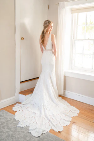 Lace Trail Wedding Dress Called Burke By Maggie Sottero