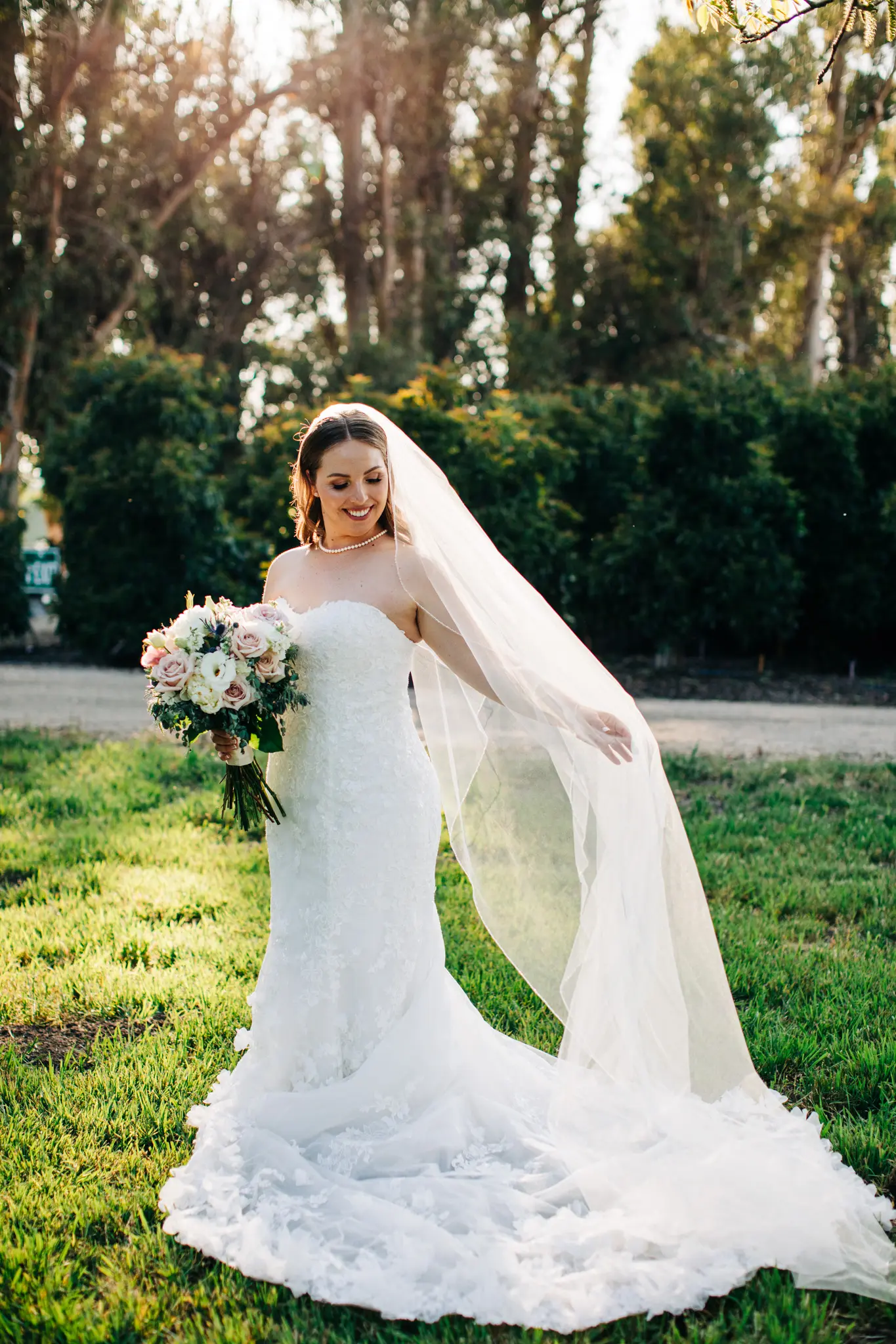 Bride In 3D Lace Fit-and-Flare Ryker Sottero Midgley