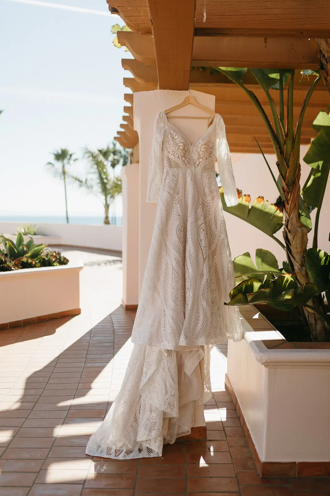 Boho Lace Wedding Dress Called Roxanne By Sottero And Midgley Hanging In The Rafters