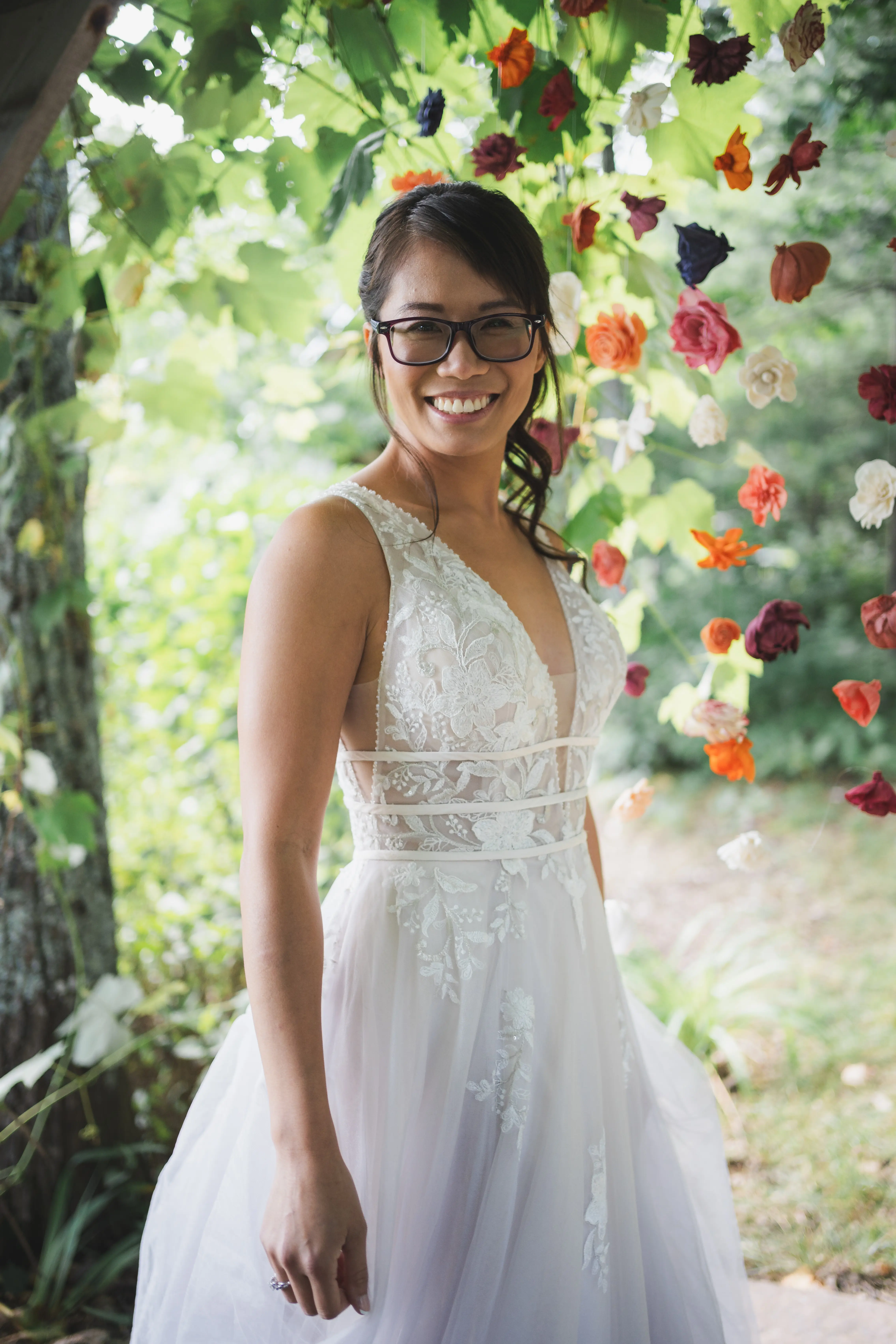 Real Bride In White Wedding Dress Named Raelynn By Rebecca Ingram