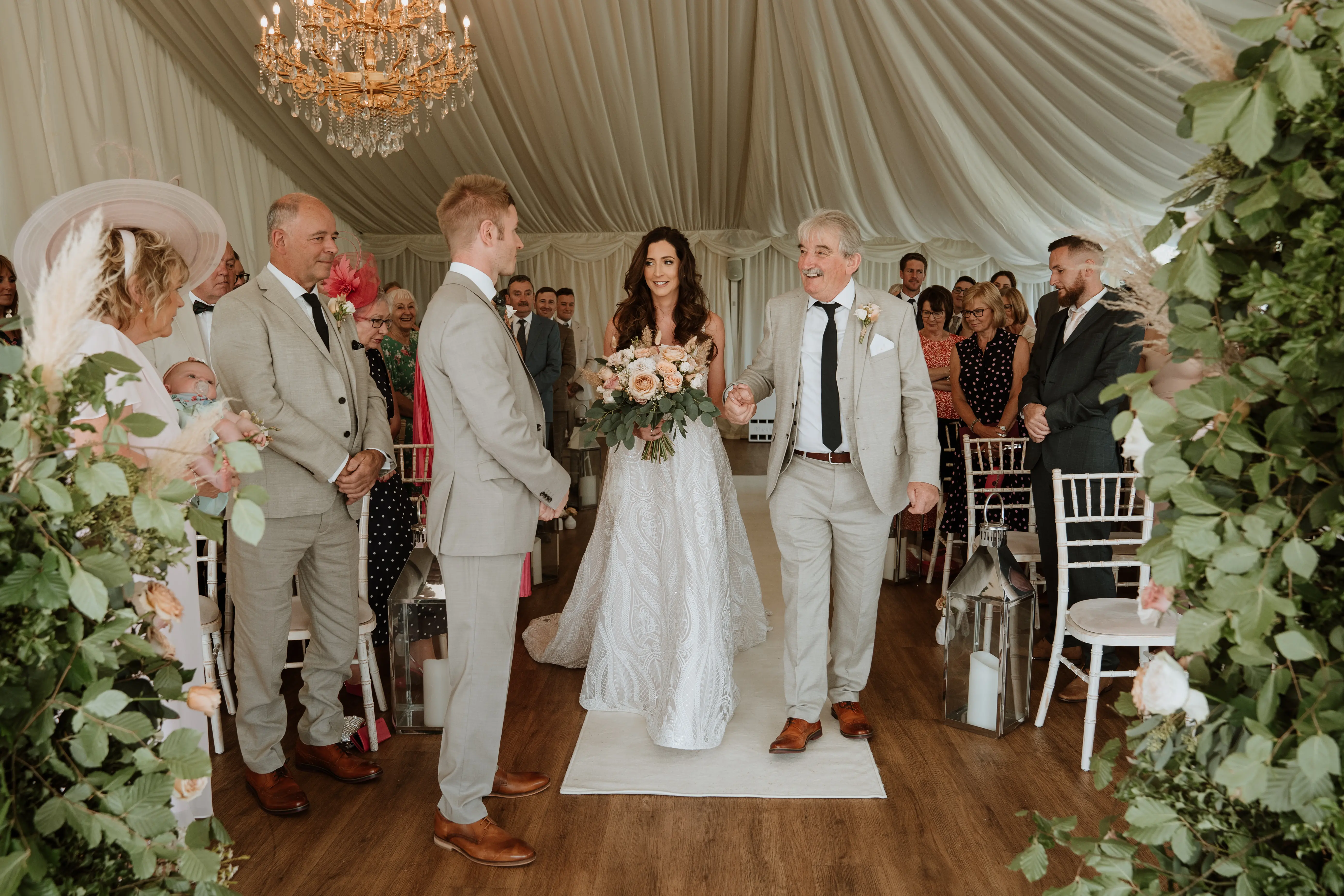 Groom With Bride Wearing Boho Princess Wedding Dress Roxanne By Sottero And Midgley