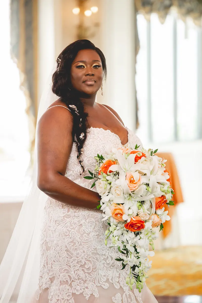 Real Bride in Beaded Sweetheart Neckline Wedding Dress Named Alistaire Lynette By Maggie Sottero